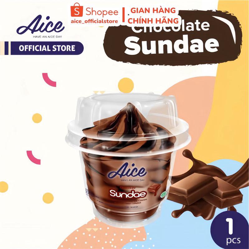 kem chocolate sundae - socola ly-duoc-ban-tai-Ice Cream Xumi