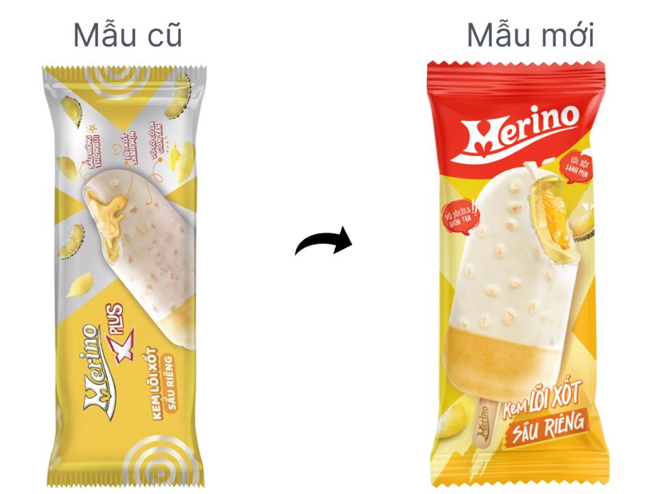 MERINO - KEM NHÂN PLUS SẦU RIÊNG 60G-duoc-ban-tai-Xumi Ice Cream 