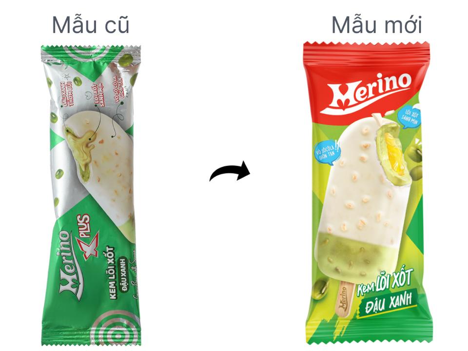 MERINO - KEM NHÂN PLUS ĐẬU XANH 60G-duoc-ban-tai-Xumi Ice Cream 