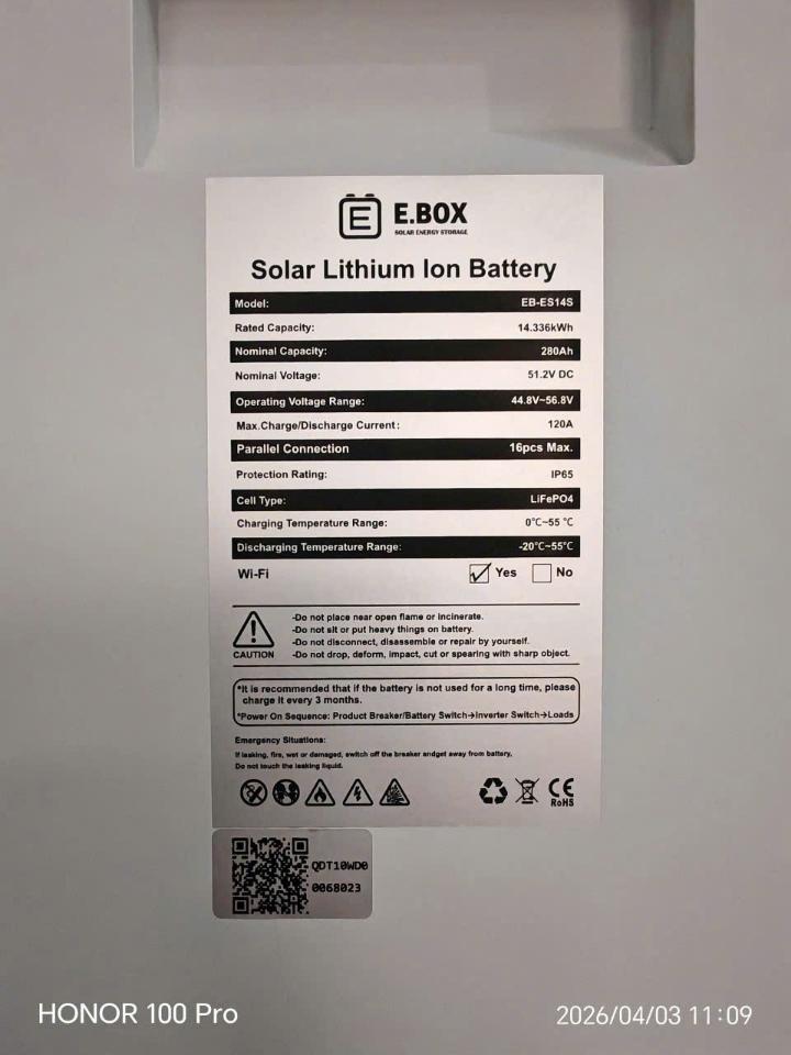 Pin lưu trữ Ebox EB-ES14S 14.3KWH Bảo hành 5 năm-duoc-ban-tai-SUNGO VATTUSOLAR.COM