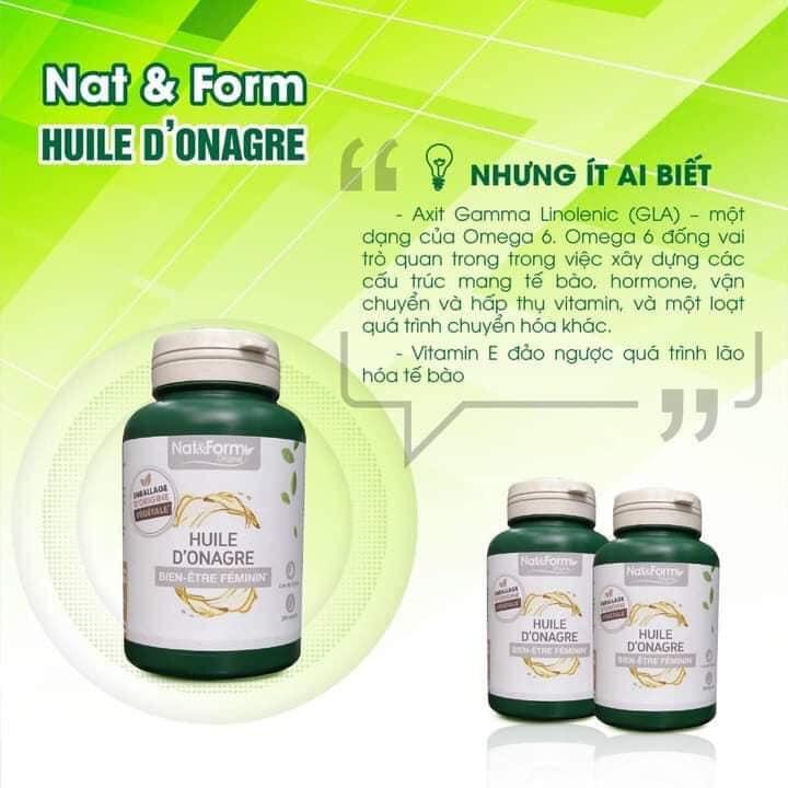Tinh dầu hoa anh thảo Nat & Form Huile Pháp 200 viên-duoc-ban-tai-Cửa Tiệm Nhỏ