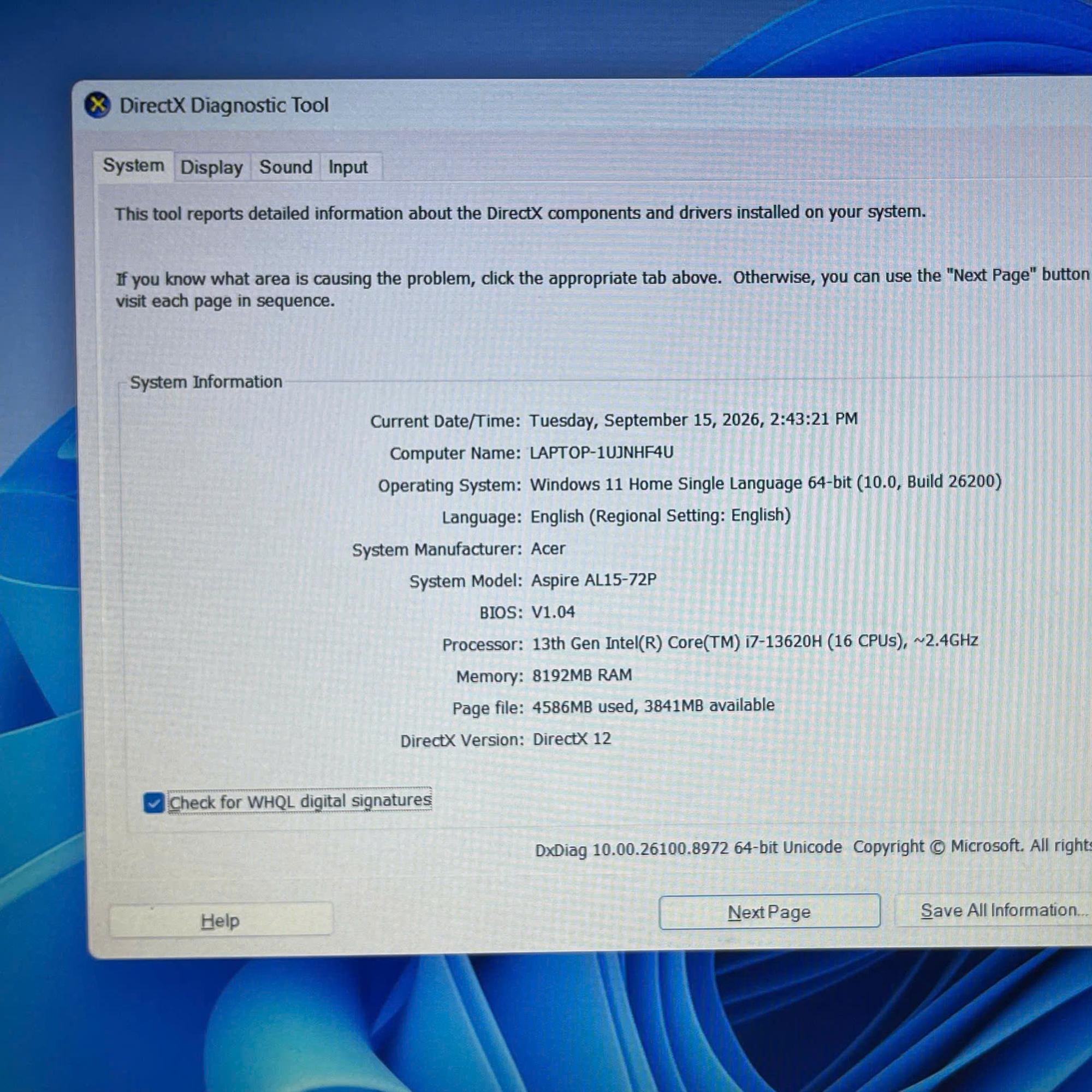 Acer i7 13th Ram 8GB D5 512GB NVMe Màn 15.6inch FHD. BH 11/2026-duoc-ban-tai-Vi Tính Kim Trân