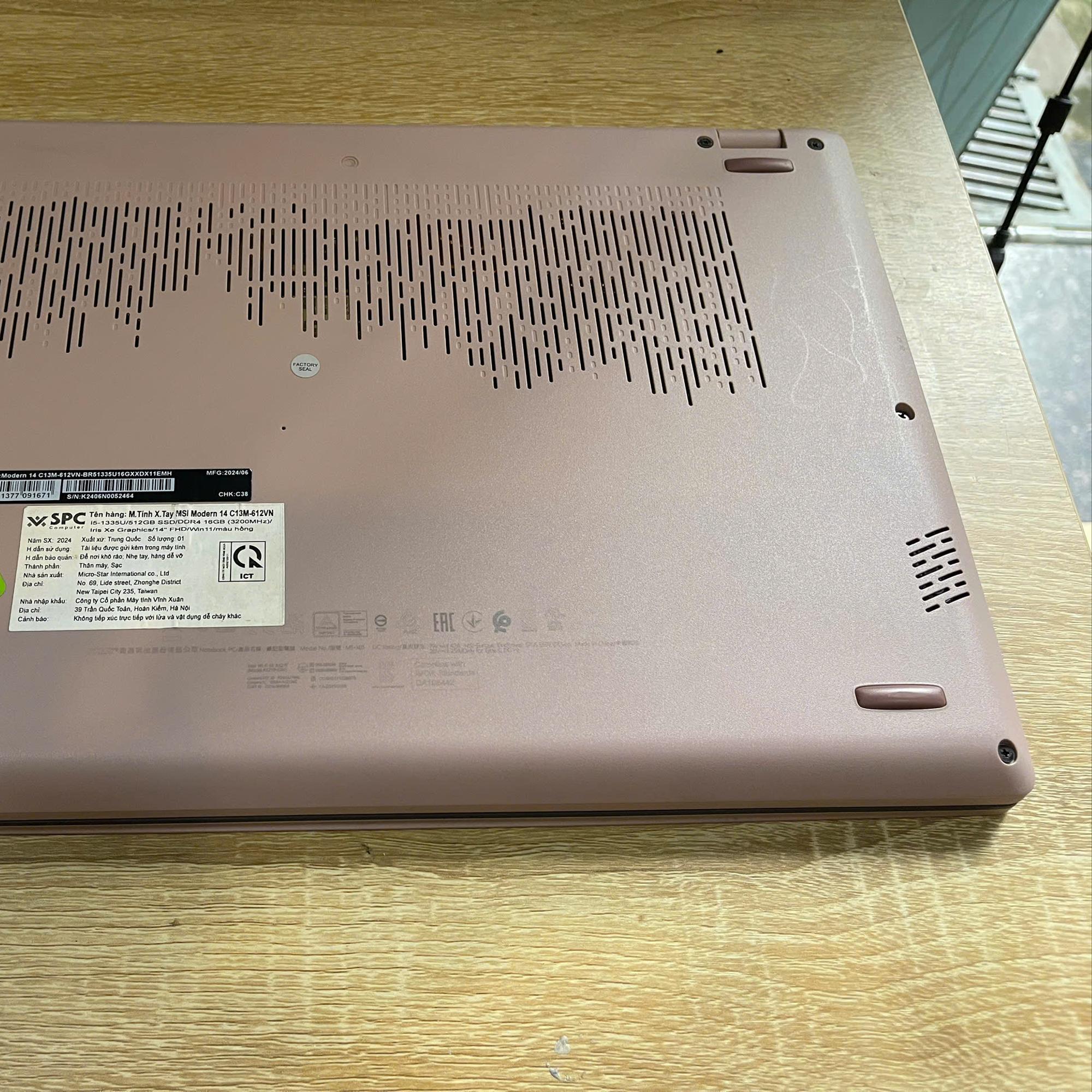 MSI i5 13th Ram 16GB 512GB SSD Màn 14inch FHD IPS-duoc-ban-tai-Vi Tính Kim Trân