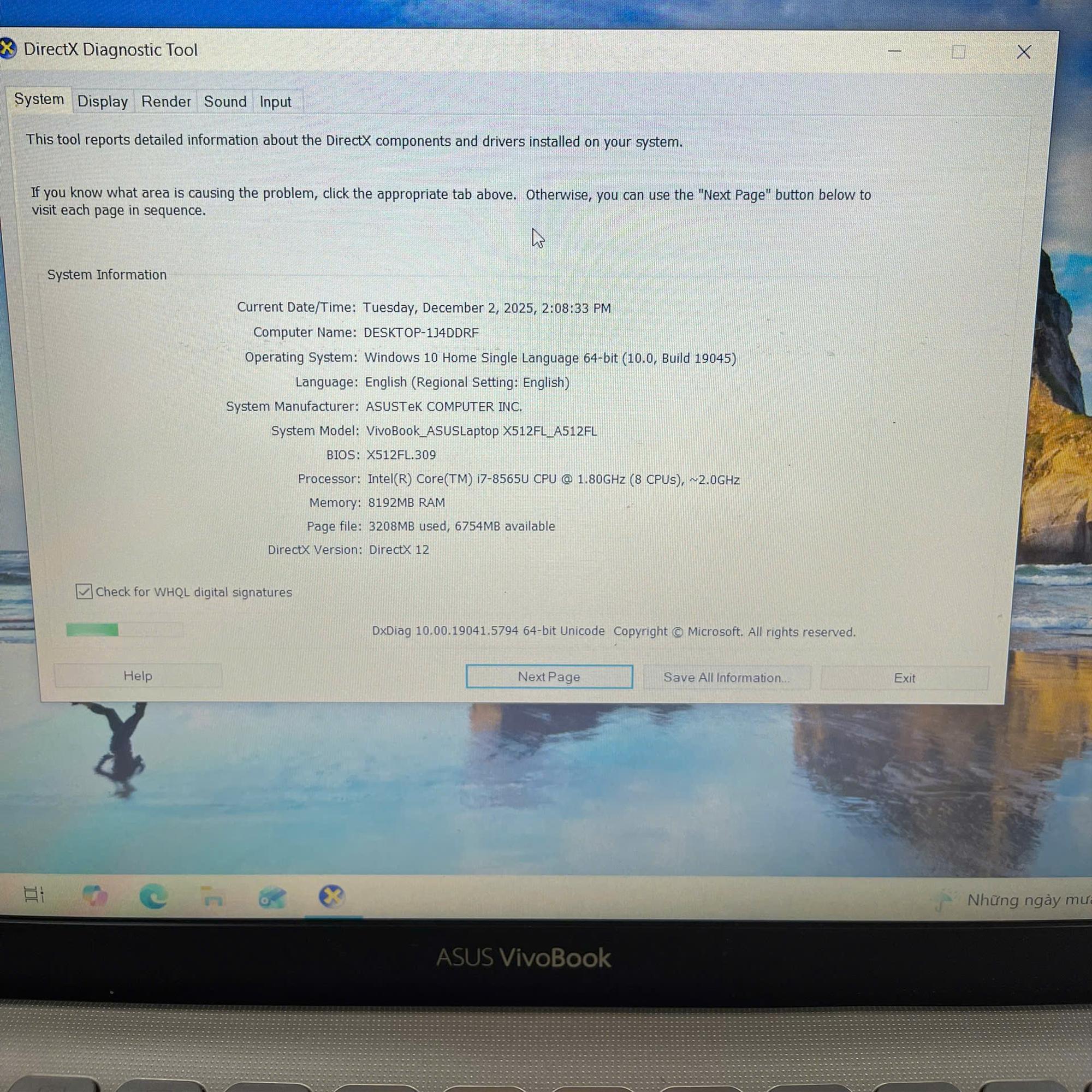 Asus i7 8th Ram 8GB 512GB SSD Card NVIDIA MX250 Màn 15.6inch FHD-duoc-ban-tai-Vi Tính Kim Trân
