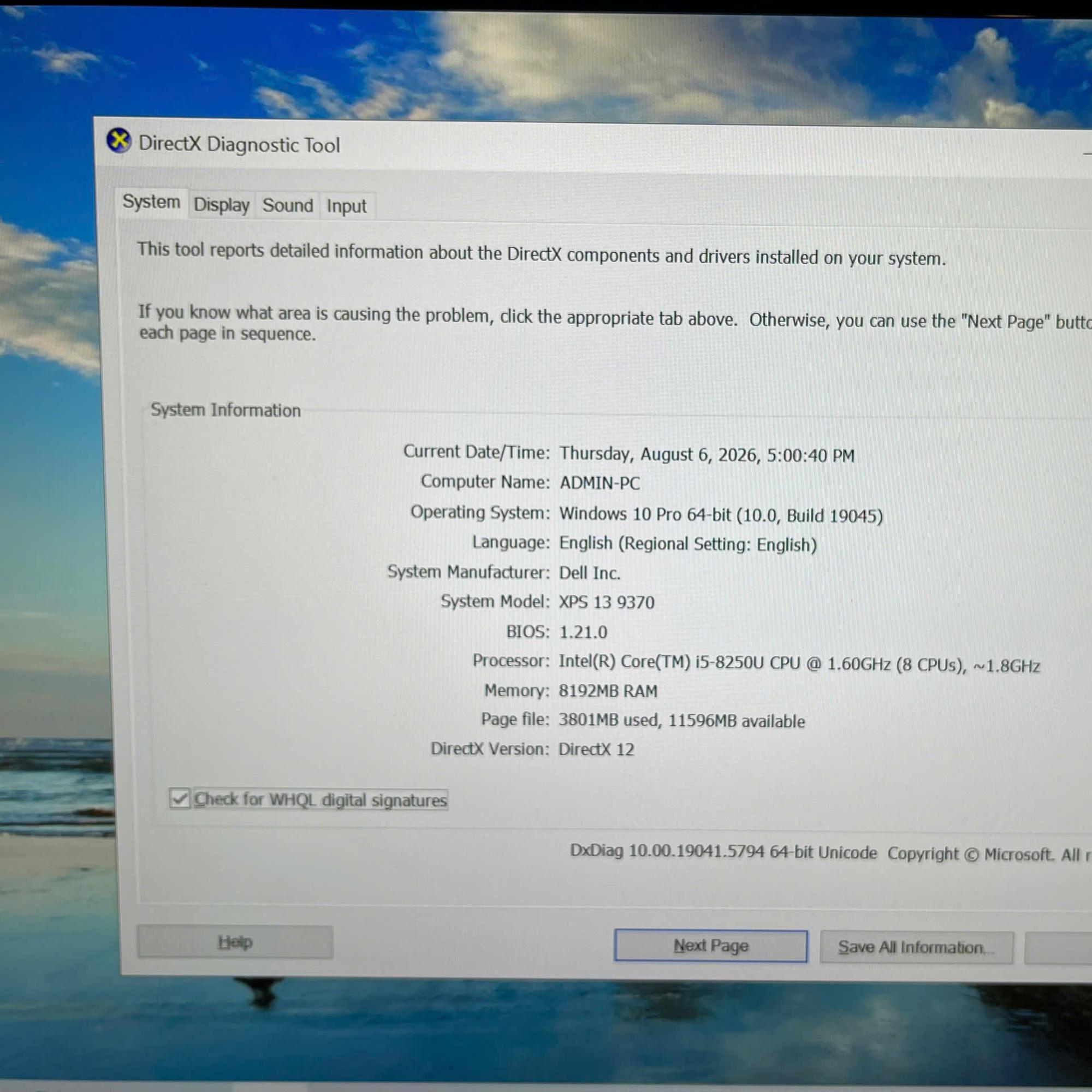 Dell XPS i5 8th Ram 8GB 256GB SSD Màn 13.3inch FHD IPS Cảm ứng-duoc-ban-tai-Vi Tính Kim Trân