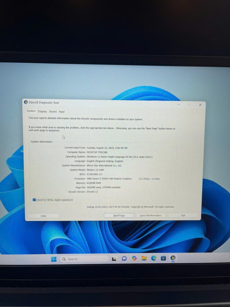 MSI Ryzen 5 5500U Ram 8GB 512GB SSD Màn 15.6inch FHD-duoc-ban-tai-Vi Tính Kim Trân