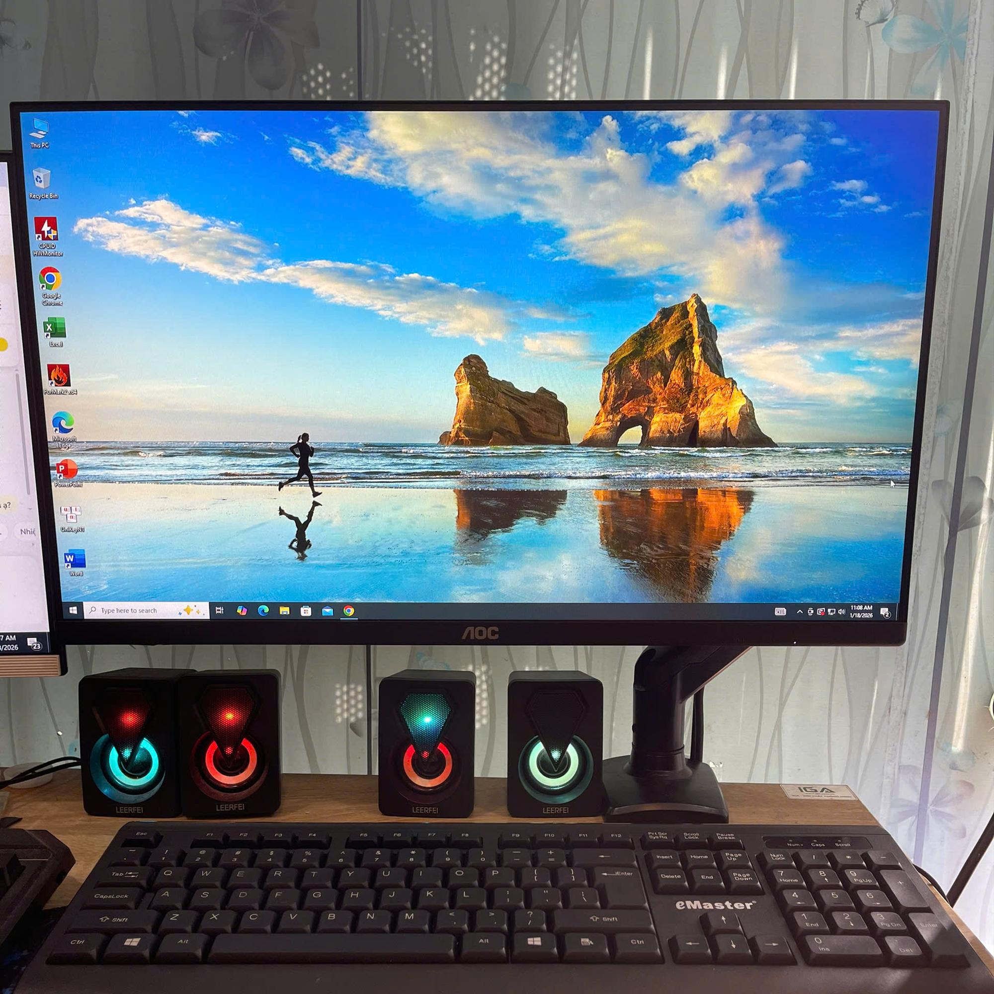 PC MSI Core i3 8th Ram 16GB SSD 256GB SSD Card GTX 650 Màn 24inch FHD -duoc-ban-tai-Vi Tính Kim Trân