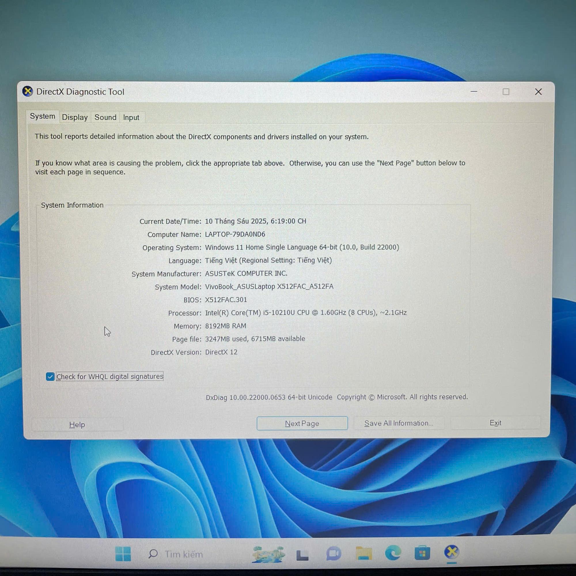 LAPTOP ASUS I5 10TH RAM 8GB 512GB SSD MÀN 15.6INCH FHD-duoc-ban-tai-Vi Tính Kim Trân