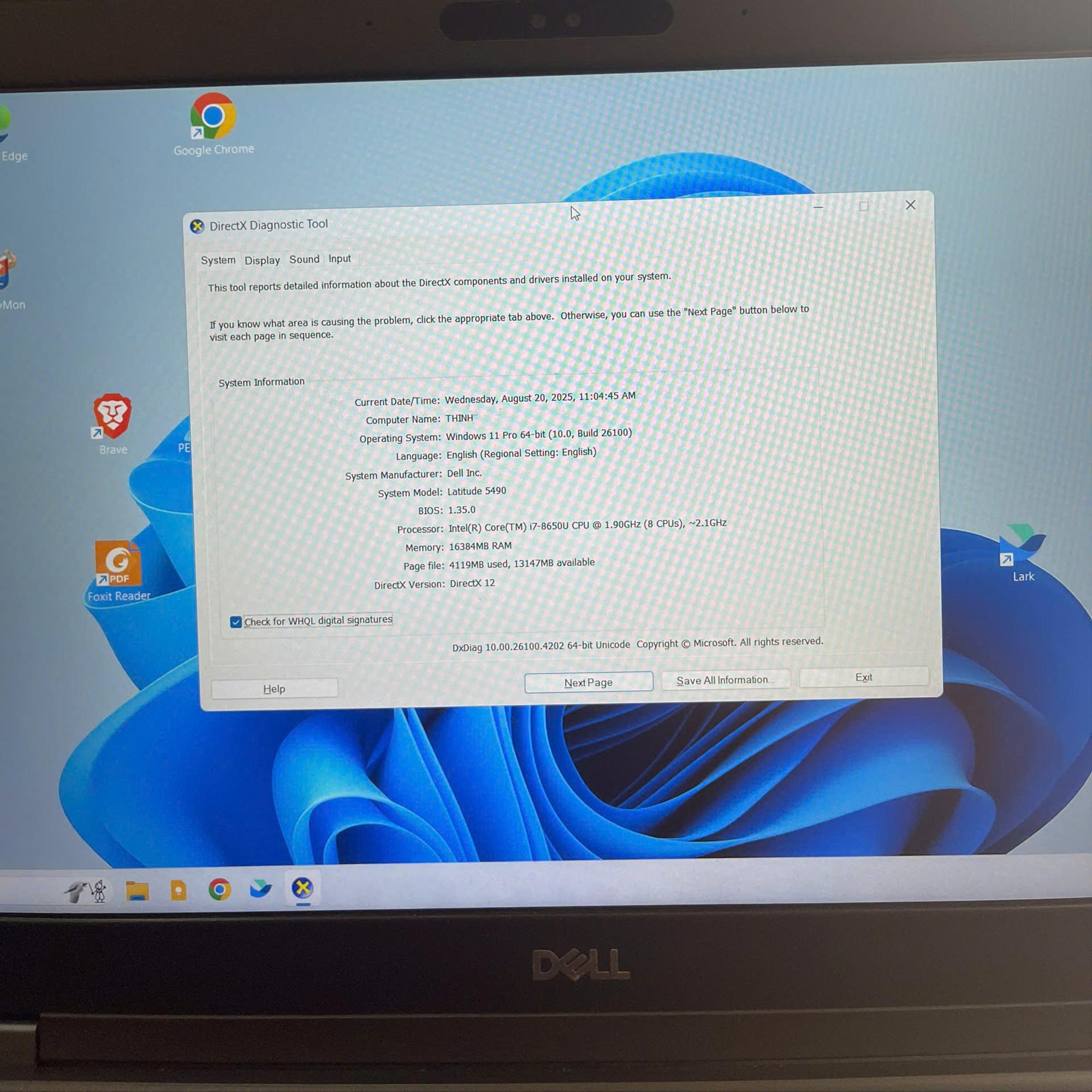DELL i7 8th Ram 16GB 256GB SSD Màn 14inch FHD-duoc-ban-tai-Vi Tính Kim Trân