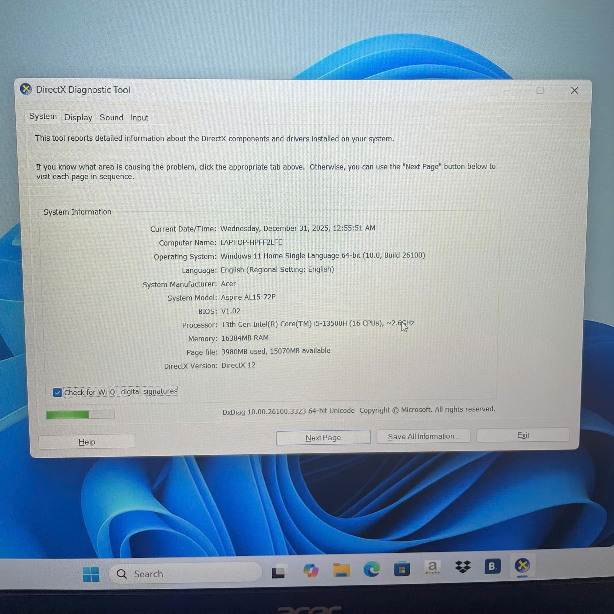 Acer i5 13th Ram 16GB 512GB SSD Màn 15.6inch FHD IPS Máy New-duoc-ban-tai-Vi Tính Kim Trân
