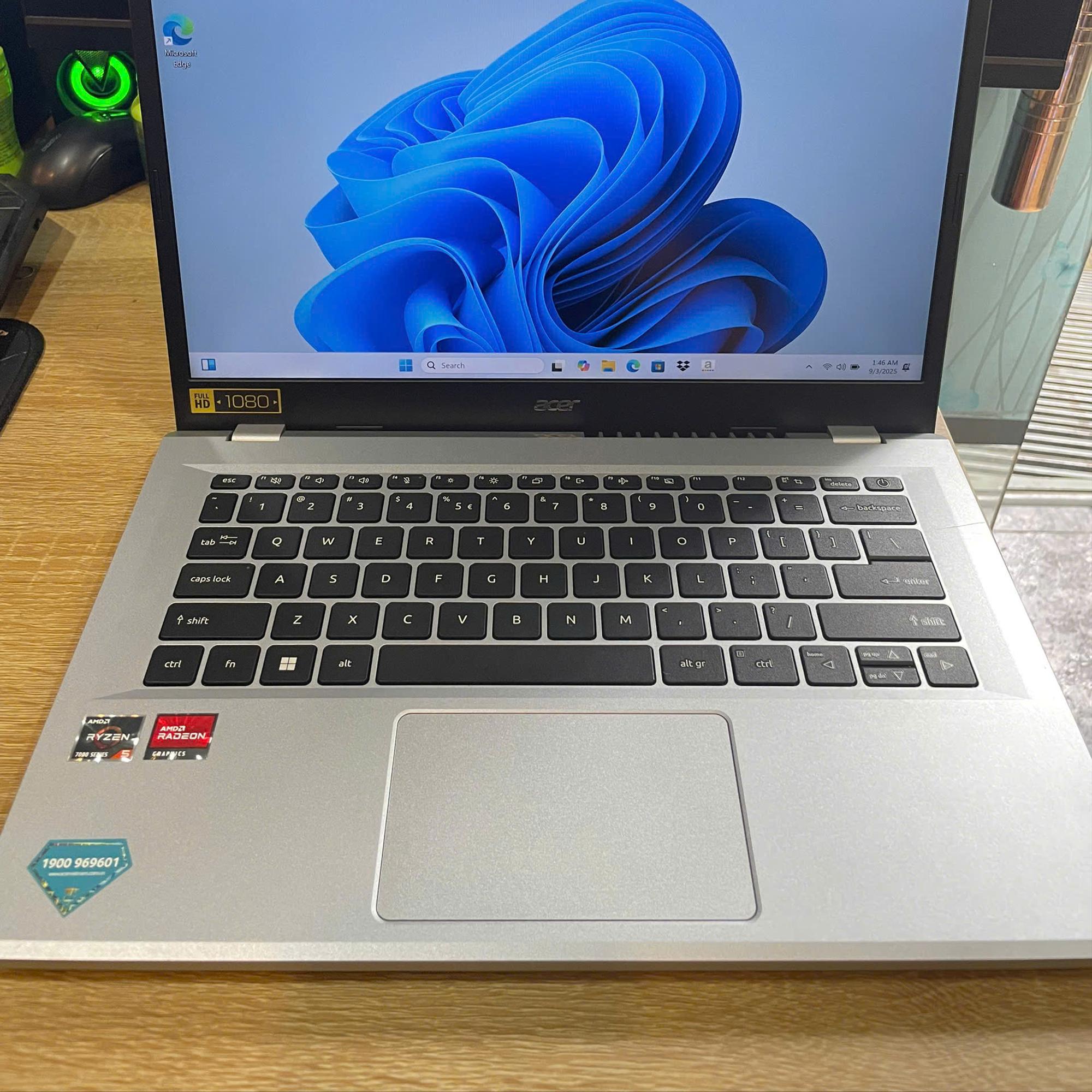 Acer Ryzen 5 7520U Ram 8GB 512GB SSD Màn 14inch FHD Zin tem hãng pin 95%  -duoc-ban-tai-Vi Tính Kim Trân