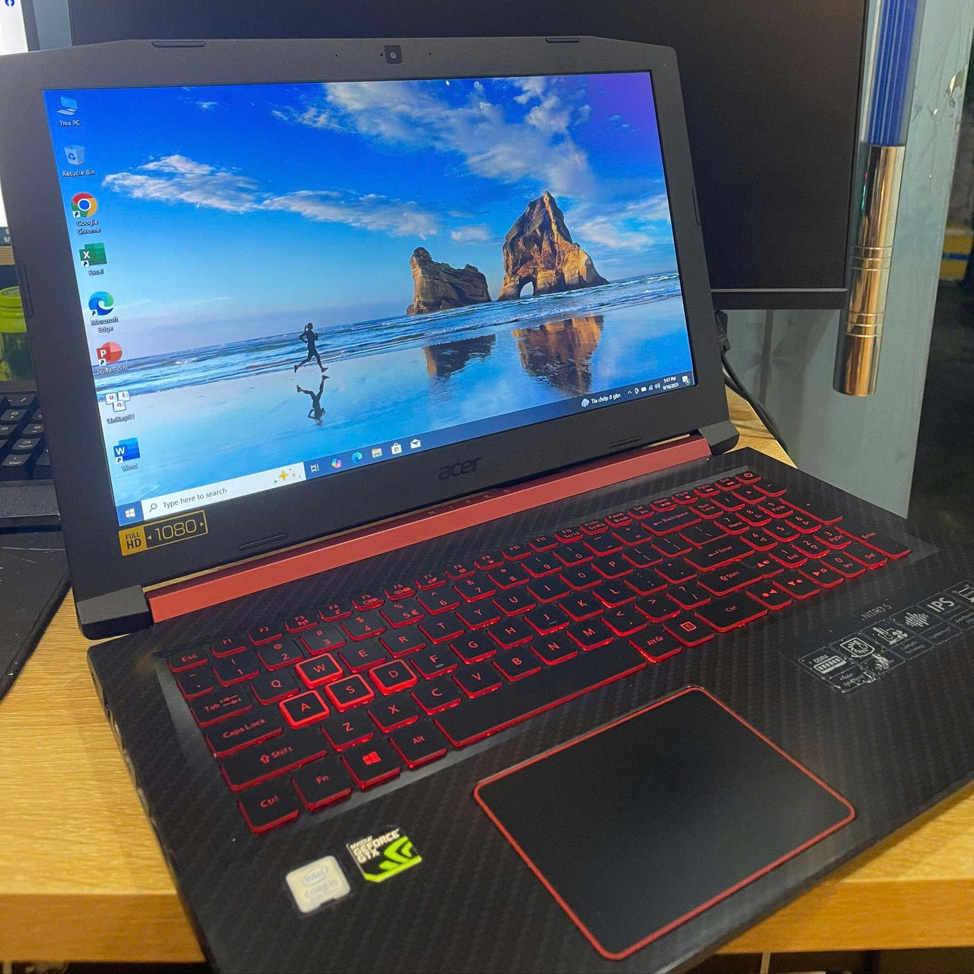 Acer Gaming i5 8th Ram 16GB 256GB SSD Card rời GTX 1050Ti Màn 15.6inch FHD -duoc-ban-tai-Vi Tính Kim Trân