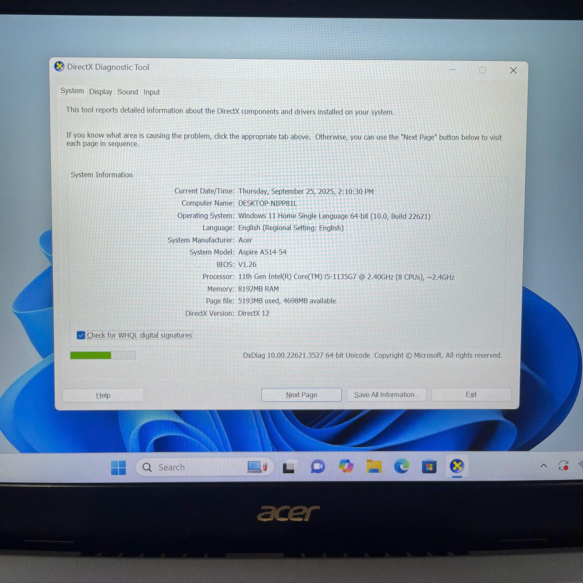 Acer i5 11th Ram 8GB 512GB Màn 14inch FHD IPS-duoc-ban-tai-Vi Tính Kim Trân