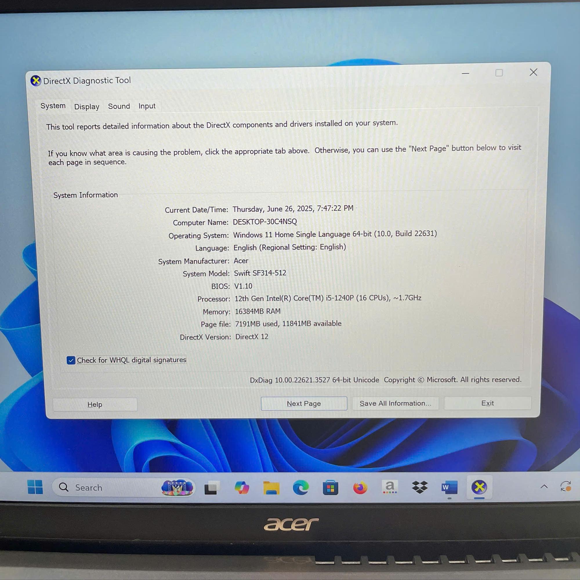 Acer Core i5 12th Ram 16GB 512GB SSD 14inch 2k Full Box-duoc-ban-tai-Vi Tính Kim Trân