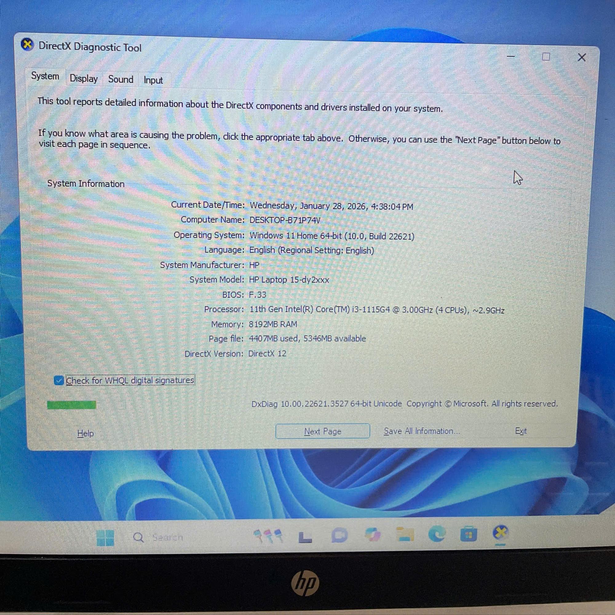 HP i3 11th Ram 8GB 256GB SSD Màn hình 15.6inch-duoc-ban-tai-Vi Tính Kim Trân