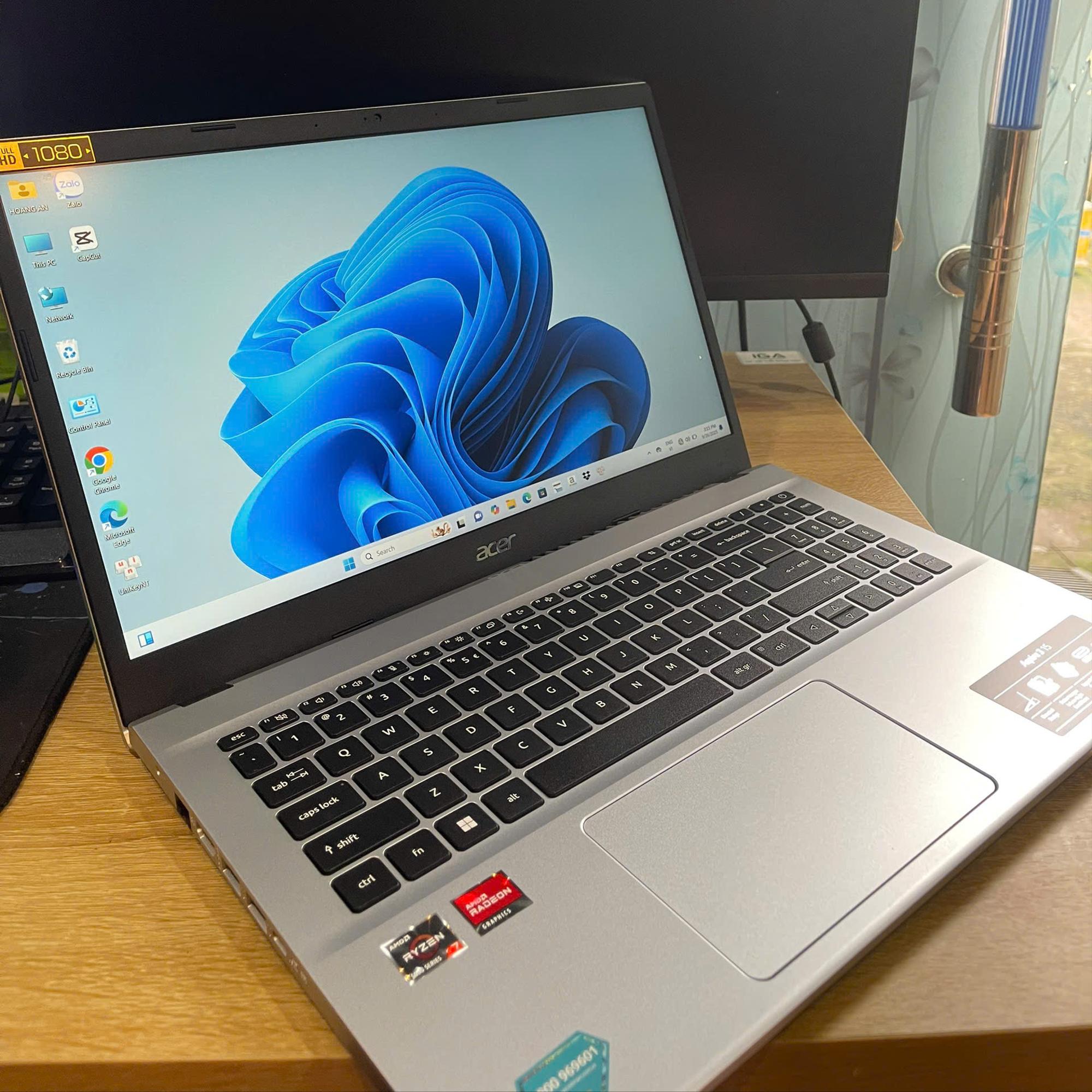 Acer Ryzen 7 5700U ram 8GB 512GB SSD Zin Tem Có Box. Bảo hành TGDĐ 6/2026-duoc-ban-tai-Vi Tính Kim Trân