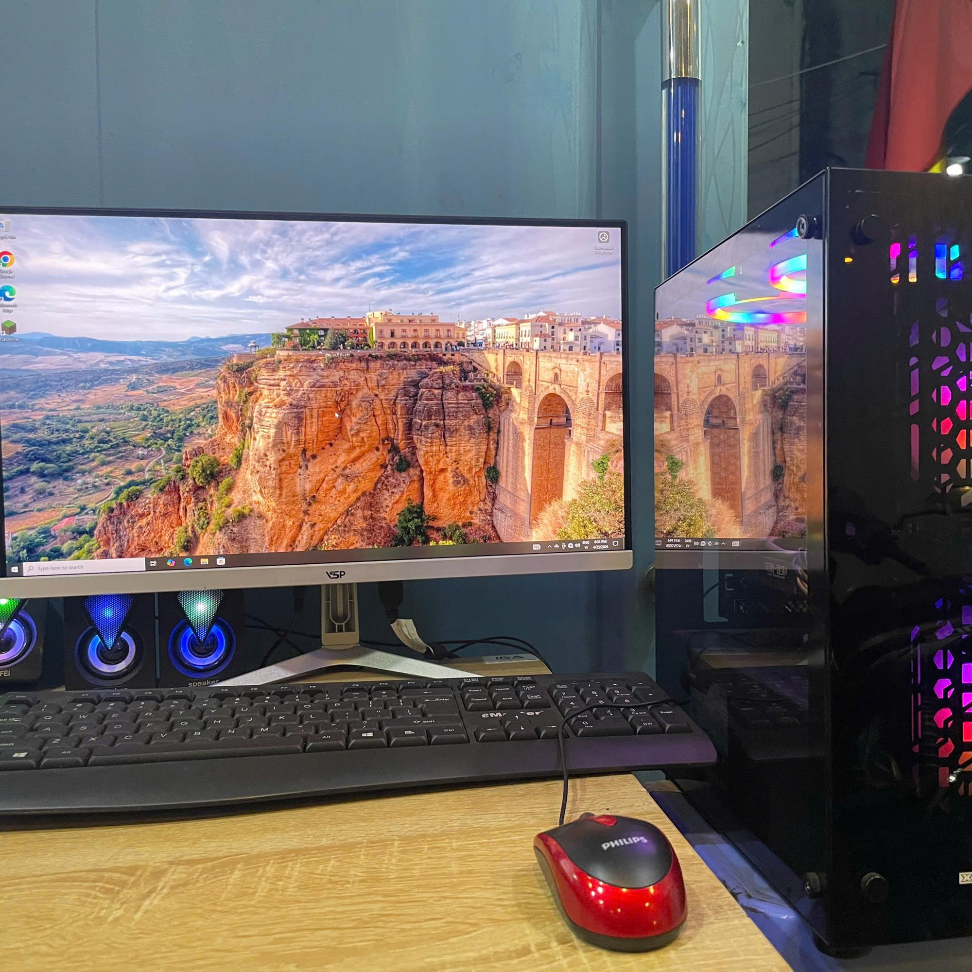 PC i5 7th Ram 8GB SSD 256GB SSD Card GTX 1050 Màn 24inch FHD -duoc-ban-tai-Vi Tính Kim Trân