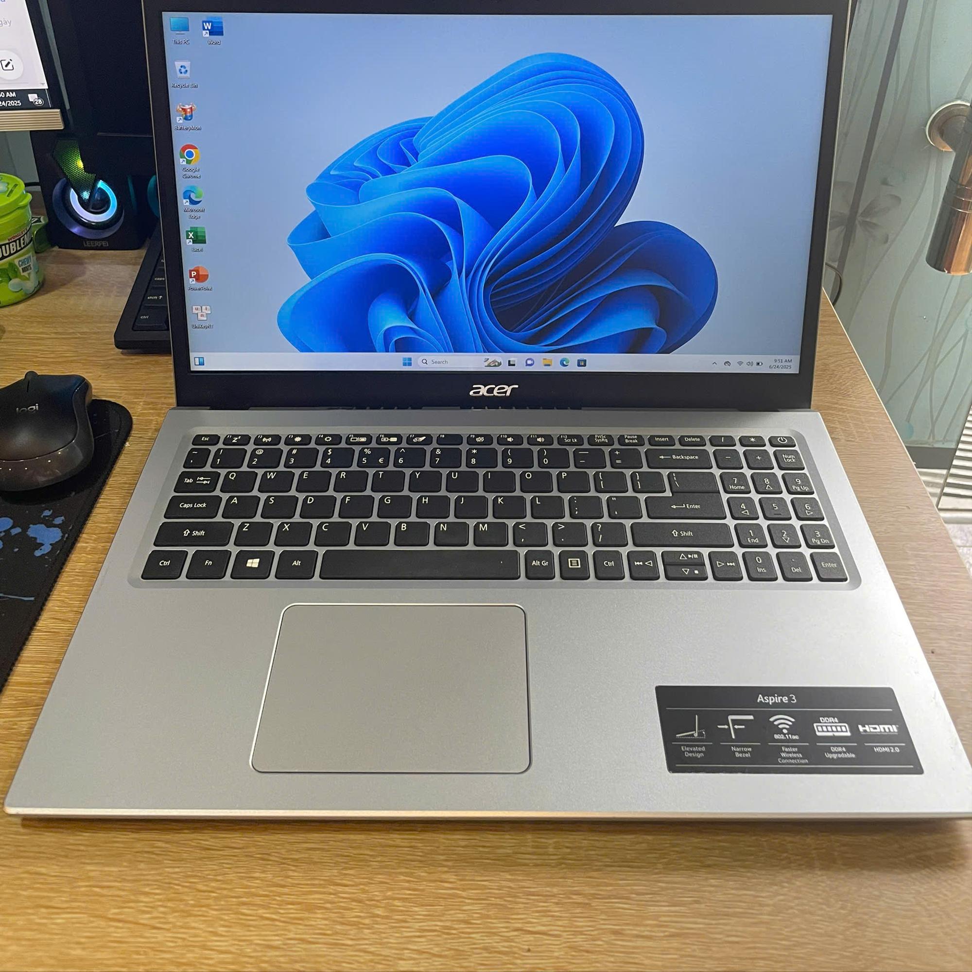 ACER ASPIRE A315 Ram 8GB 256GB SSD CARD RỜI MX350 Màn 15.6inch FHD -duoc-ban-tai-Vi Tính Kim Trân