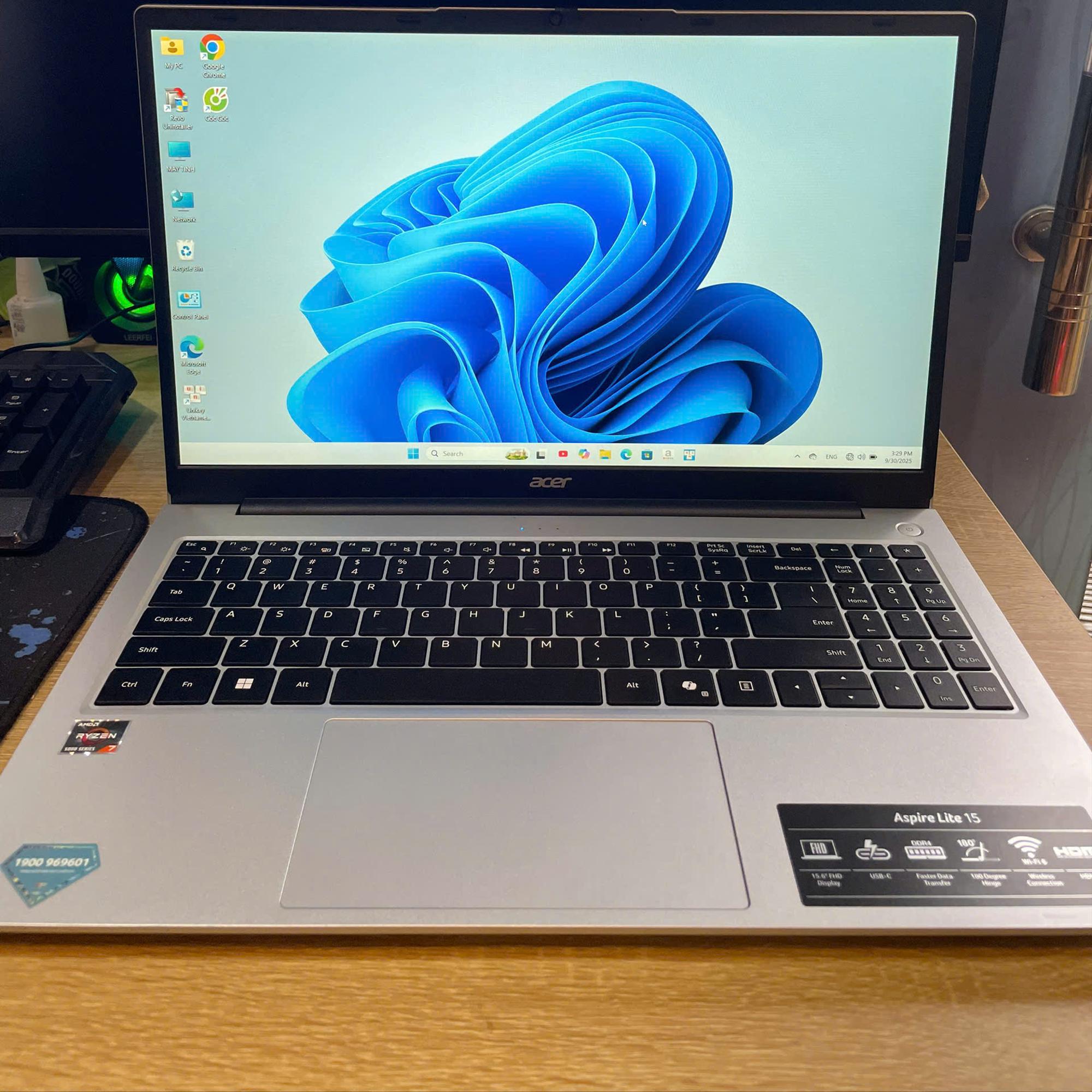 Acer Ryzen 7 5700U ram 8GB 512GB SSD Zin Tem BH 7/2026-duoc-ban-tai-Vi Tính Kim Trân