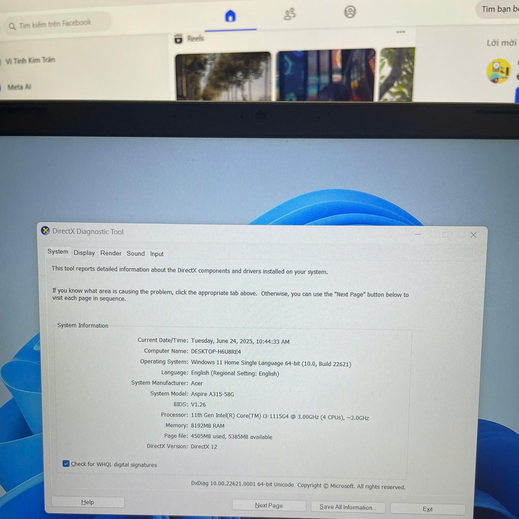 ACER ASPIRE A315 Ram 8GB 256GB SSD CARD RỜI MX350 Màn 15.6inch FHD -duoc-ban-tai-Vi Tính Kim Trân