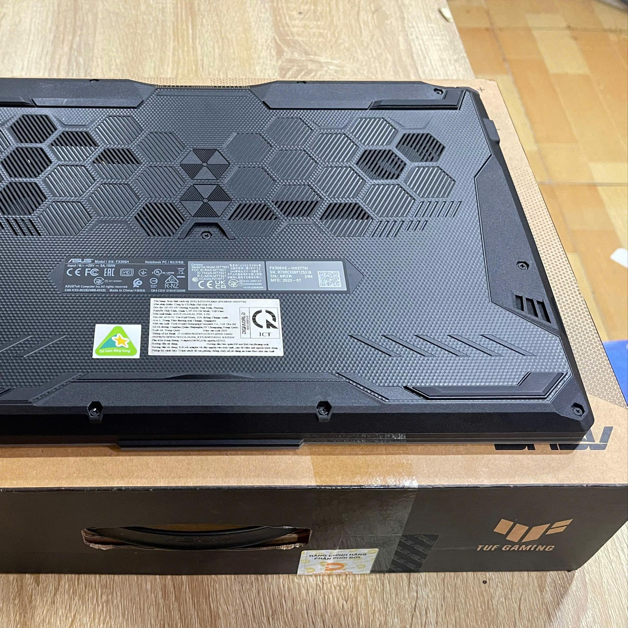 Asus Tuf i7 11th Ram 16GB 512GB NVMe Card RTX 3050Ti Màn 15.6inch FHD 144Hz-duoc-ban-tai-Vi Tính Kim Trân