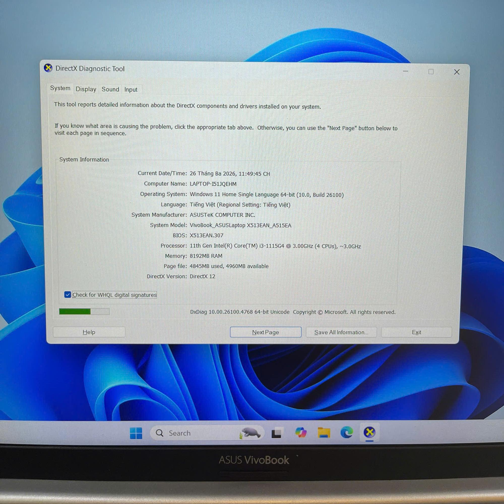 Asus i3 11th Ram 8GB 256GB SSD Màn 15.6inch FHD IPS-duoc-ban-tai-Vi Tính Kim Trân