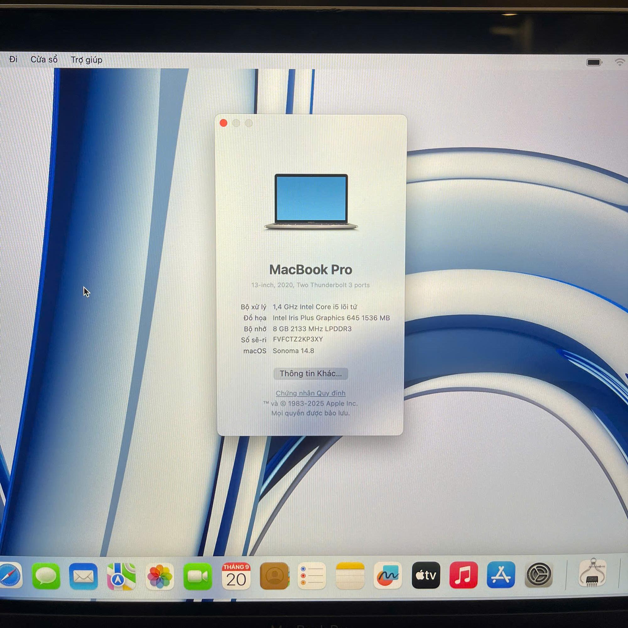 MacBook Pro 2020 Core i5 RAM 8GB 256GB SSD Màn 13inch Retina-duoc-ban-tai-Vi Tính Kim Trân