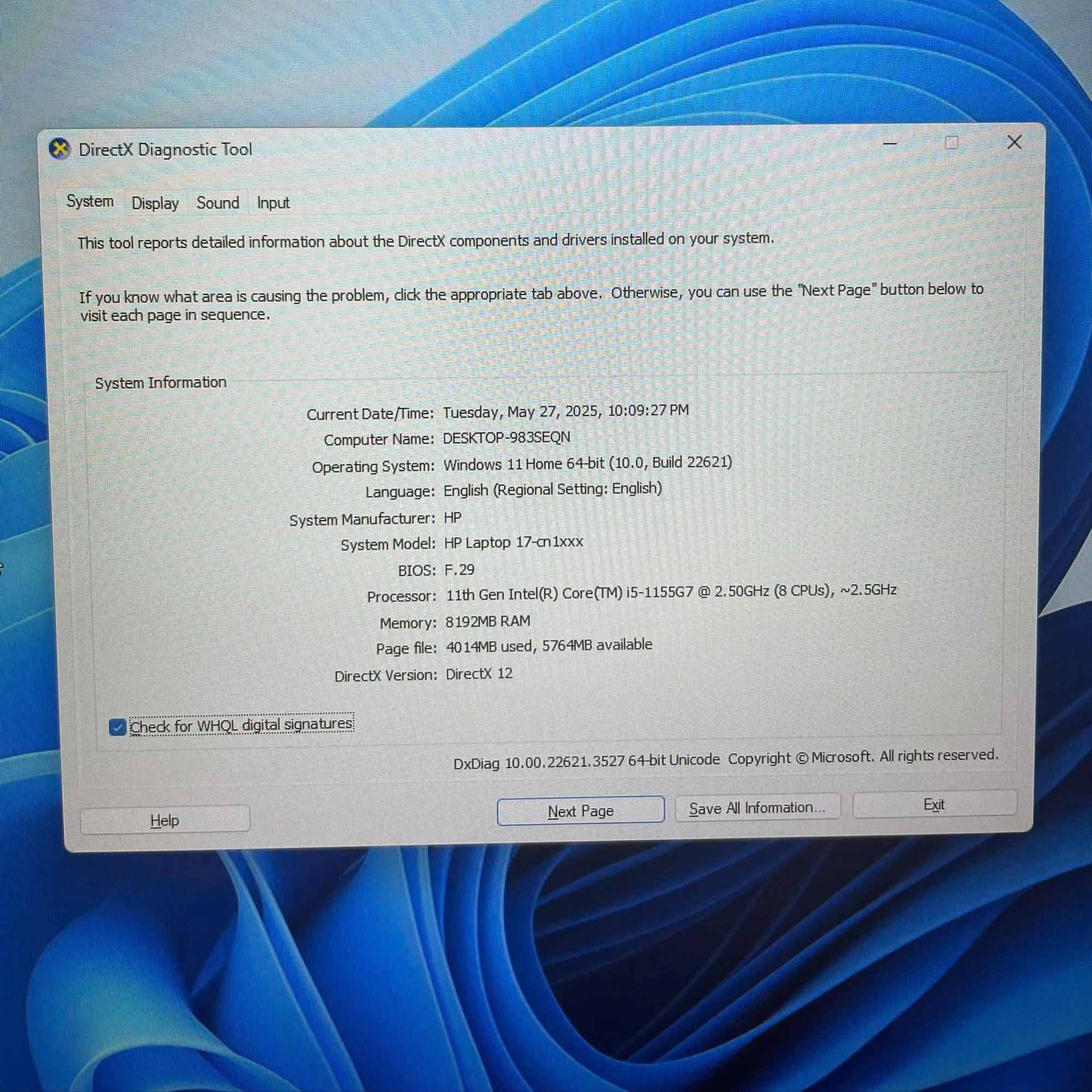 Laptop HP I5 11TH RAM 8GB 512GB SSD MÀN 17INCH FHD IPS-duoc-ban-tai-Vi Tính Kim Trân