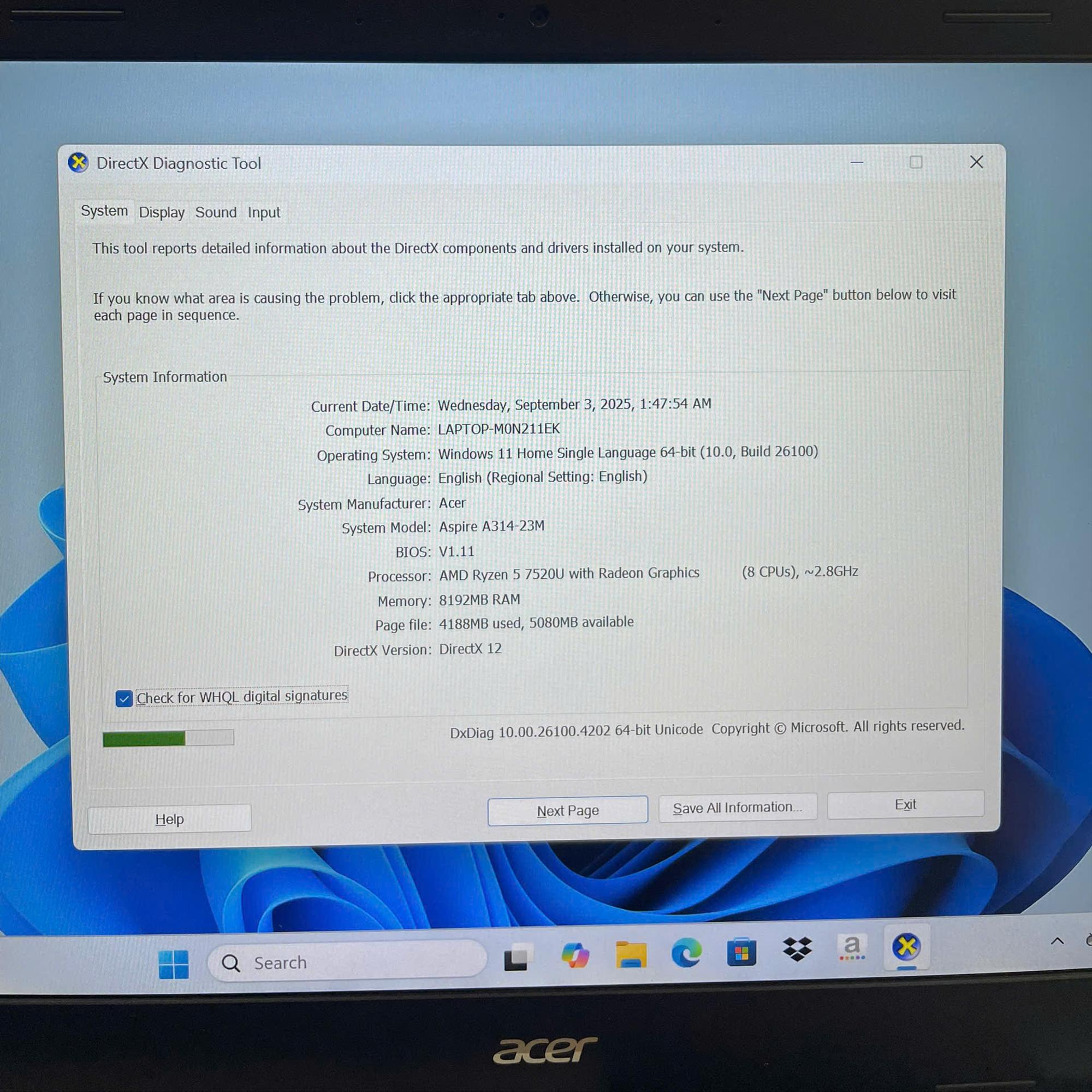 Acer Ryzen 5 7520U Ram 8GB 512GB SSD Màn 14inch FHD Zin tem hãng pin 95%  -duoc-ban-tai-Vi Tính Kim Trân