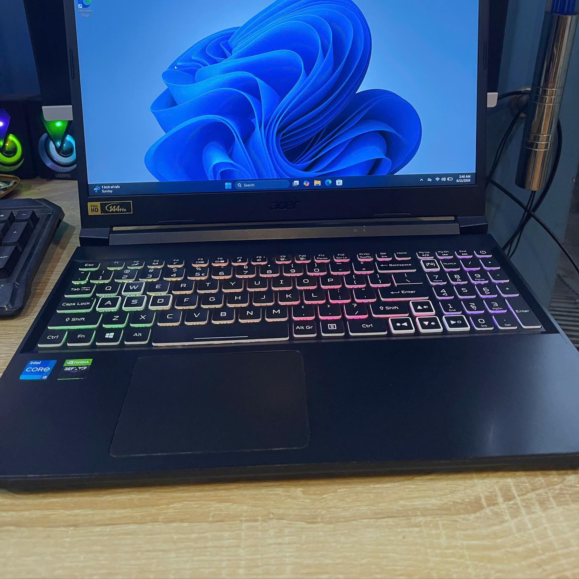 Acer Nitro i5 11th Ram 16GB Card RTX 3050 Màn 15.6inch FHD 144Hz.-duoc-ban-tai-Vi Tính Kim Trân