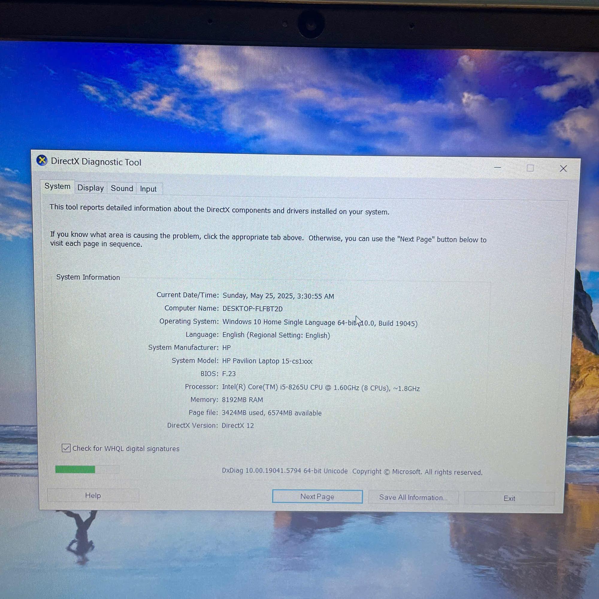 Hp i5 8th Ram 8GB 256GB SSD MÀN 15.6 INCH FHD-duoc-ban-tai-Vi Tính Kim Trân