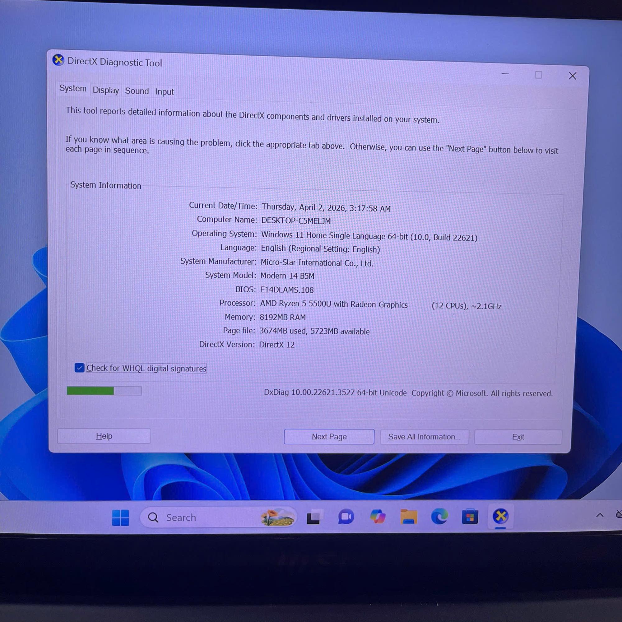 MSI Ryzen 5 5500u Ram 8GB 512GB SSD Màn 14inch FHD-duoc-ban-tai-Vi Tính Kim Trân