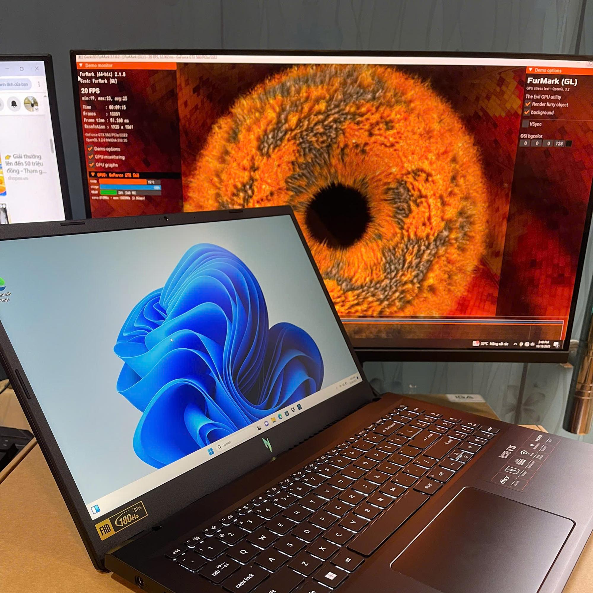 Acer Gaming i5 13th Card rời RTX 2050 Màn 15.6inch 180hz. Máy New sạc 1 lần -duoc-ban-tai-Vi Tính Kim Trân