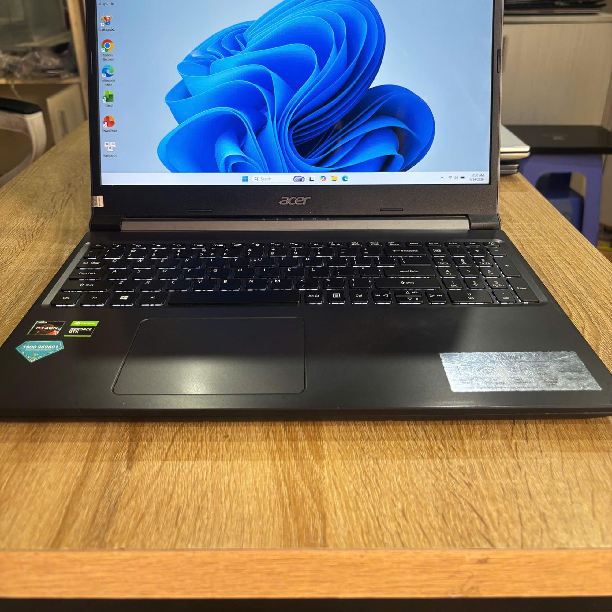 Acer Aspire Ryzen 7 3750h Ram 8GB 256GB SSD Card GTX 1650Ti Màn 15.6inch FHD-duoc-ban-tai-Vi Tính Kim Trân