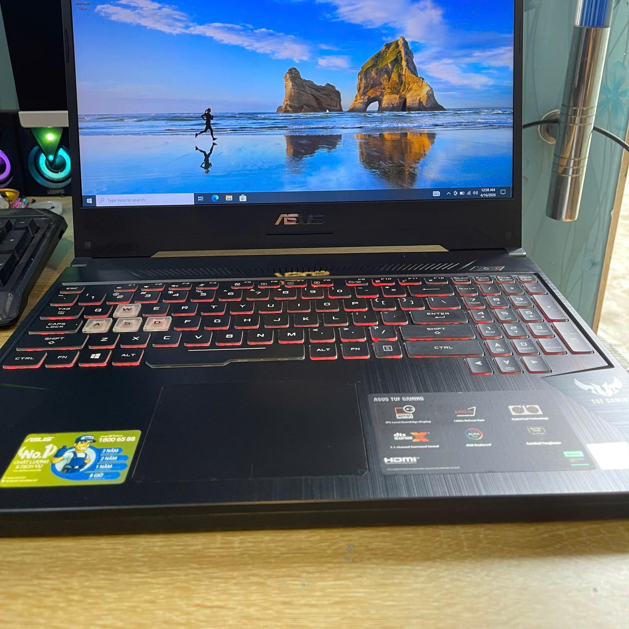 ASUS Tuf Ryzen 7 3750H Ram 16GB 512GB SSD CARD GTX 1650 Màn 15.6inch 120hz-duoc-ban-tai-Vi Tính Kim Trân