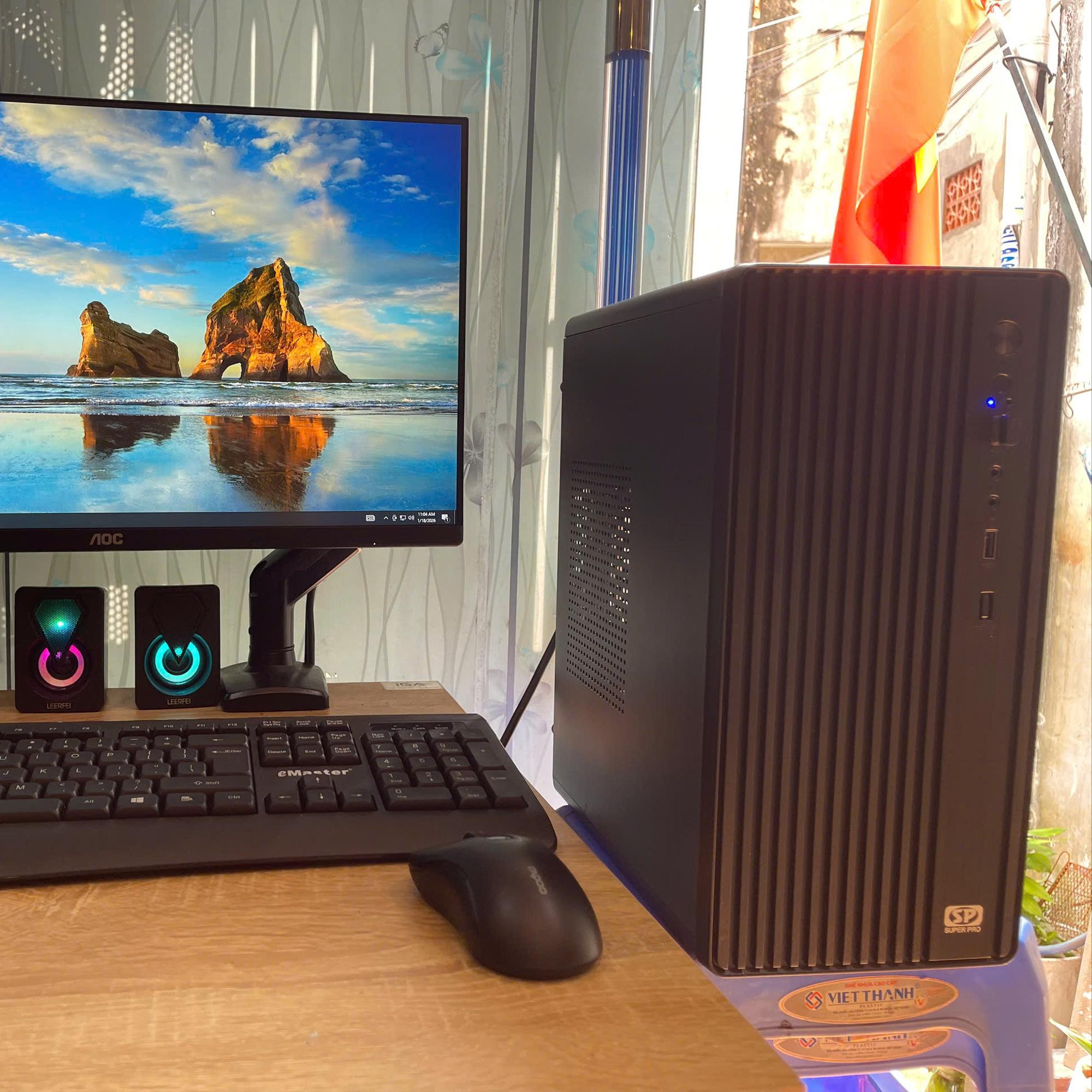 PC MSI Core i3 8th Ram 16GB SSD 256GB SSD Card GTX 650 Màn 24inch FHD -duoc-ban-tai-Vi Tính Kim Trân