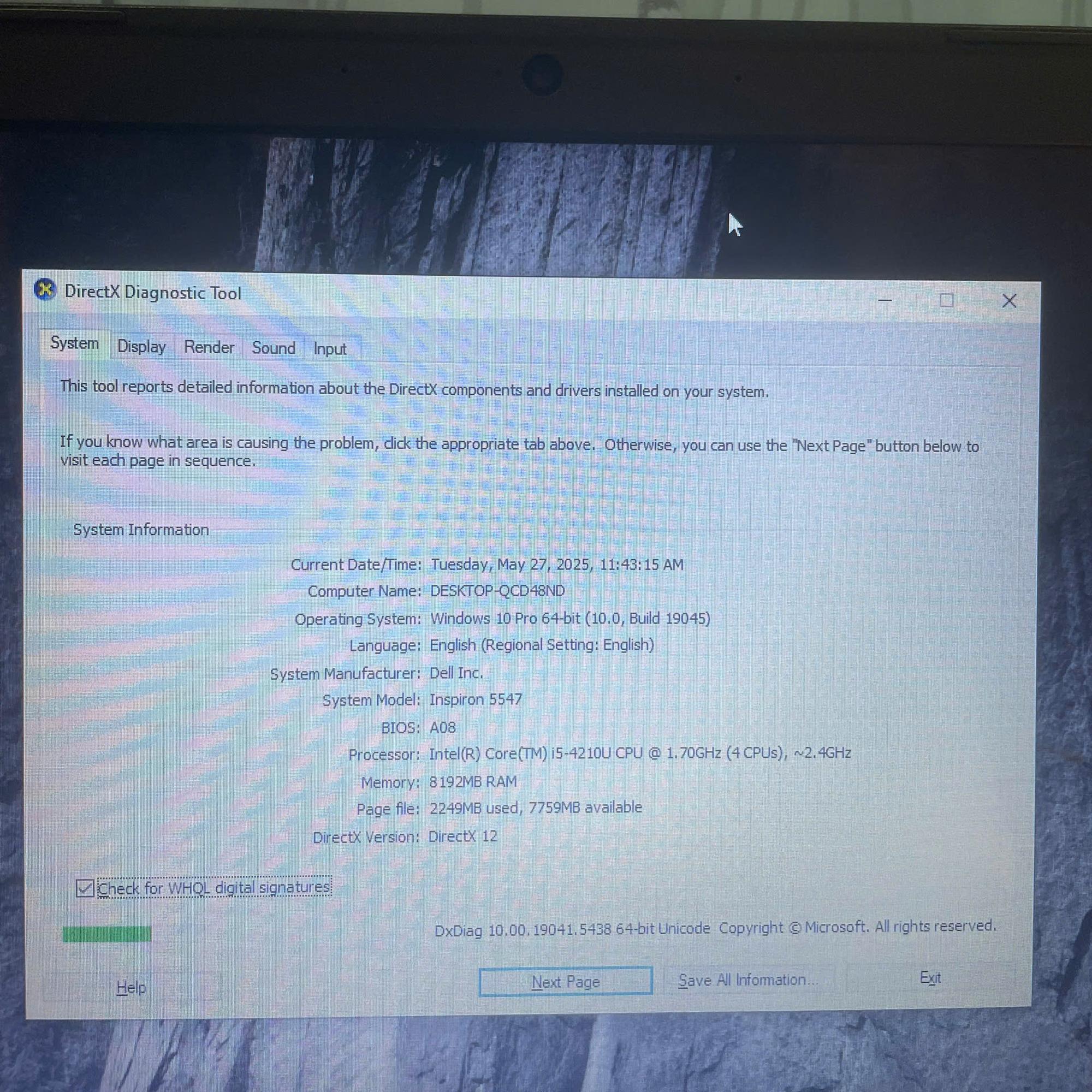 Laptop Dell i5 4th ram 8GB 256gb SSD CARD AMD Radeon R7 M250-duoc-ban-tai-Vi Tính Kim Trân