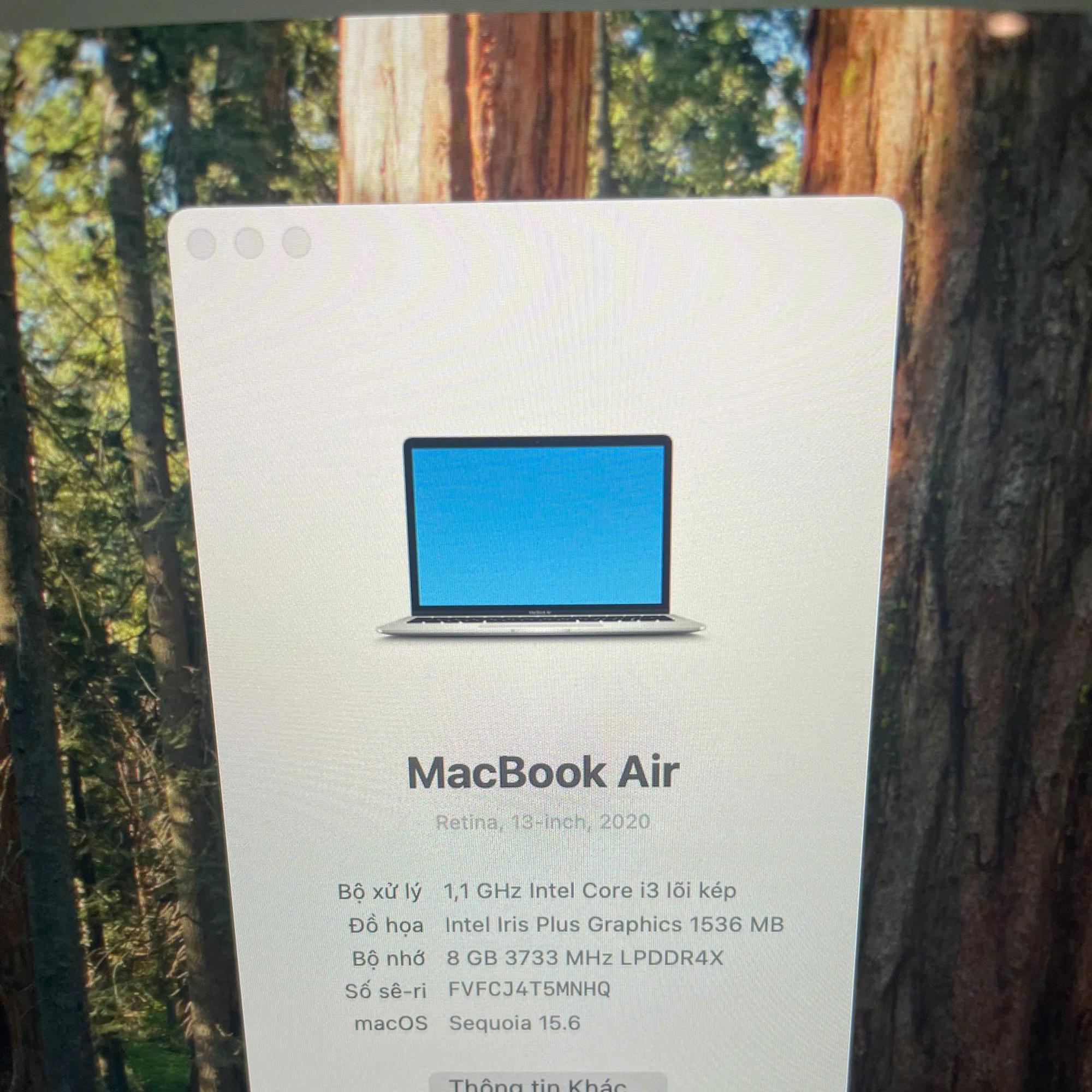 Macbook Air 2020 Core i3 Ram 8GB 256GB SSD 13inch Retina -duoc-ban-tai-Vi Tính Kim Trân