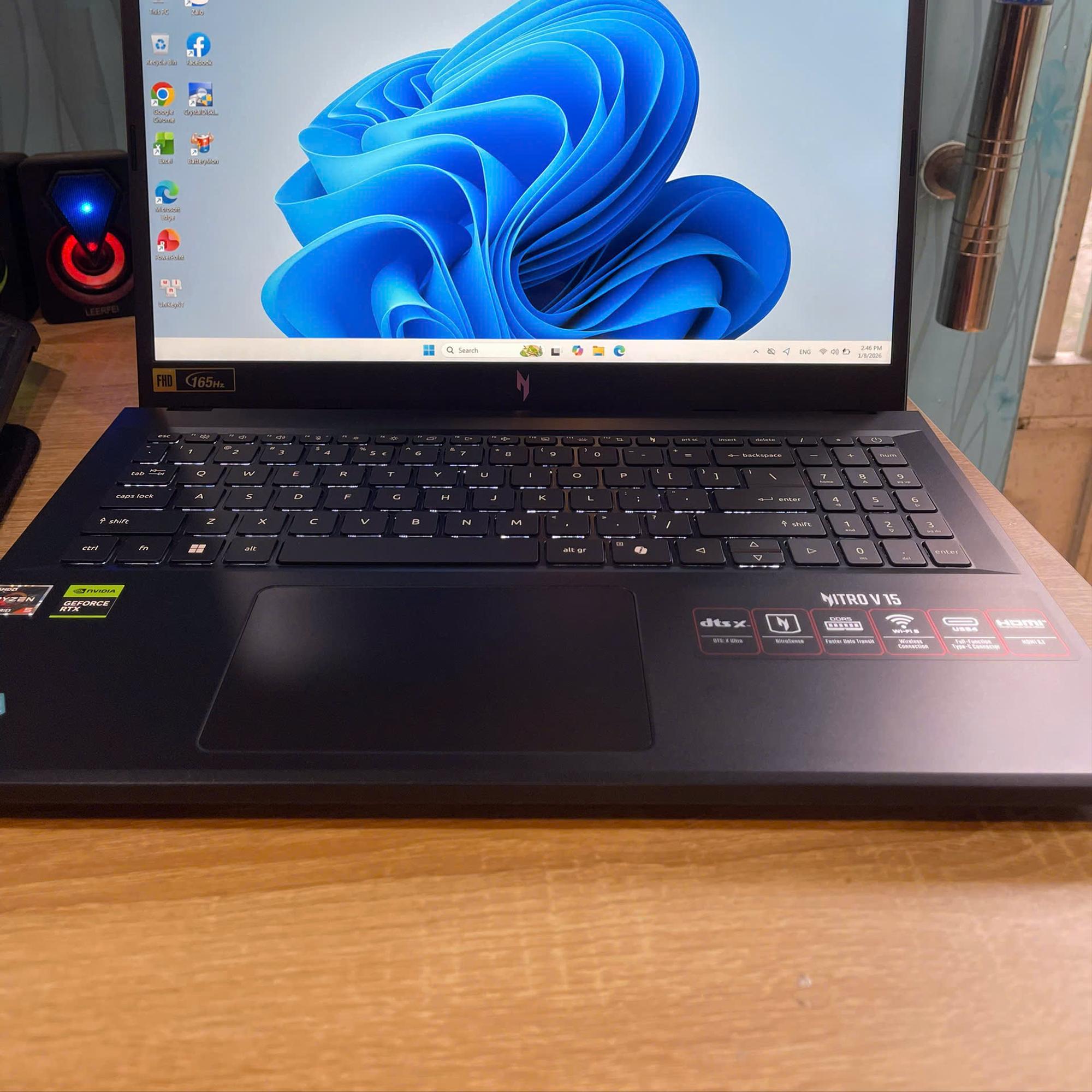 Acer Nitro V Ryzen 5 6600H Ram 16GB 512GB SSD Card RTX 2050 Màn 15.6inch 165hz. BH TGDĐ tới 3/2027-duoc-ban-tai-Vi Tính Kim Trân