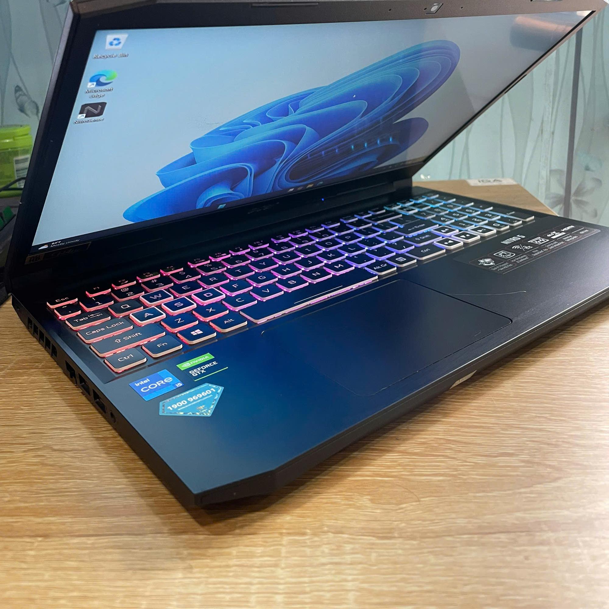 Acer Nitro i5 11th Ram 16GB 512GGB SSD Card rời GTX 1650 Màn 15.6inch FHD 144HZ-duoc-ban-tai-Vi Tính Kim Trân