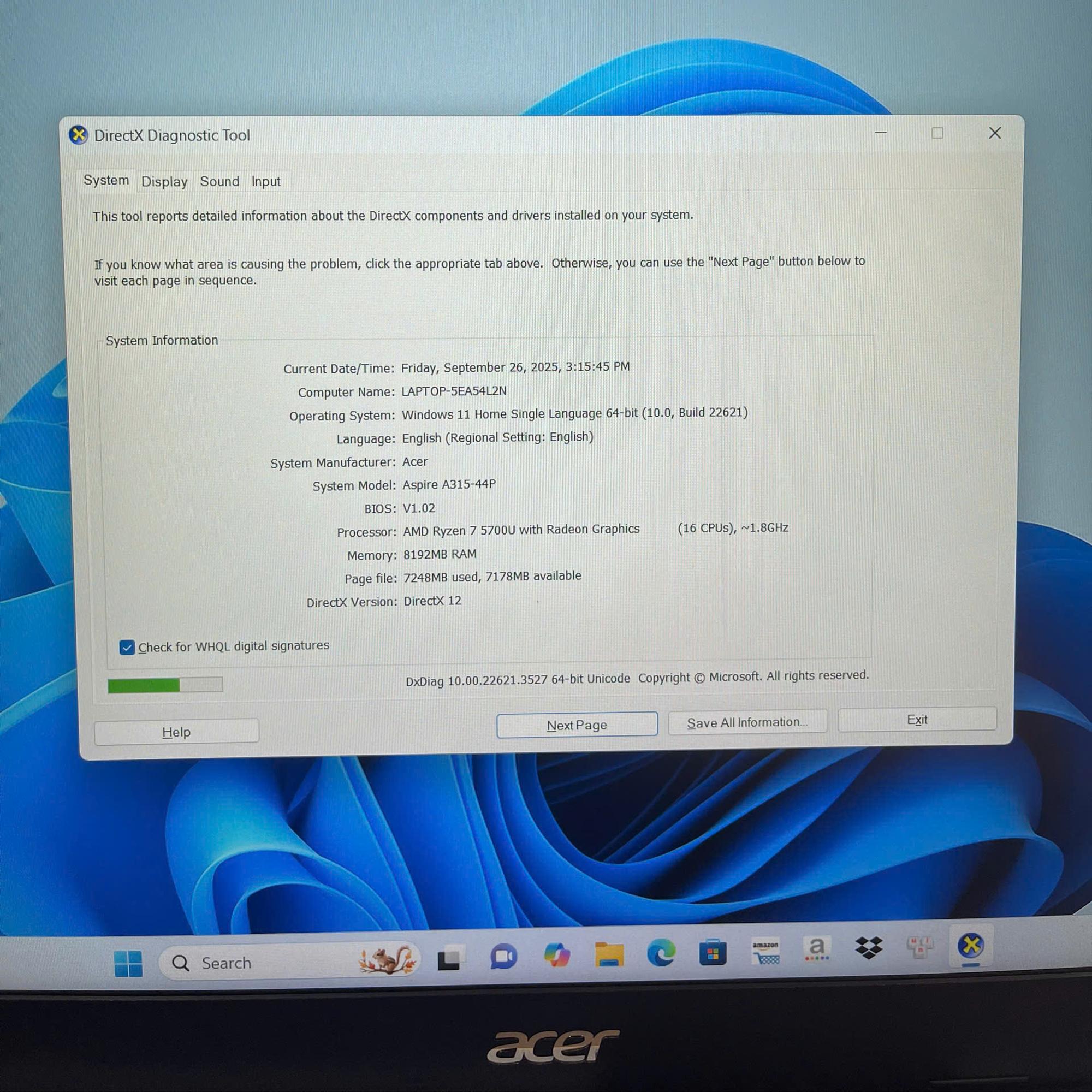 Acer Ryzen 7 5700U ram 8GB 512GB SSD Zin Tem Có Box. Bảo hành TGDĐ 6/2026-duoc-ban-tai-Vi Tính Kim Trân