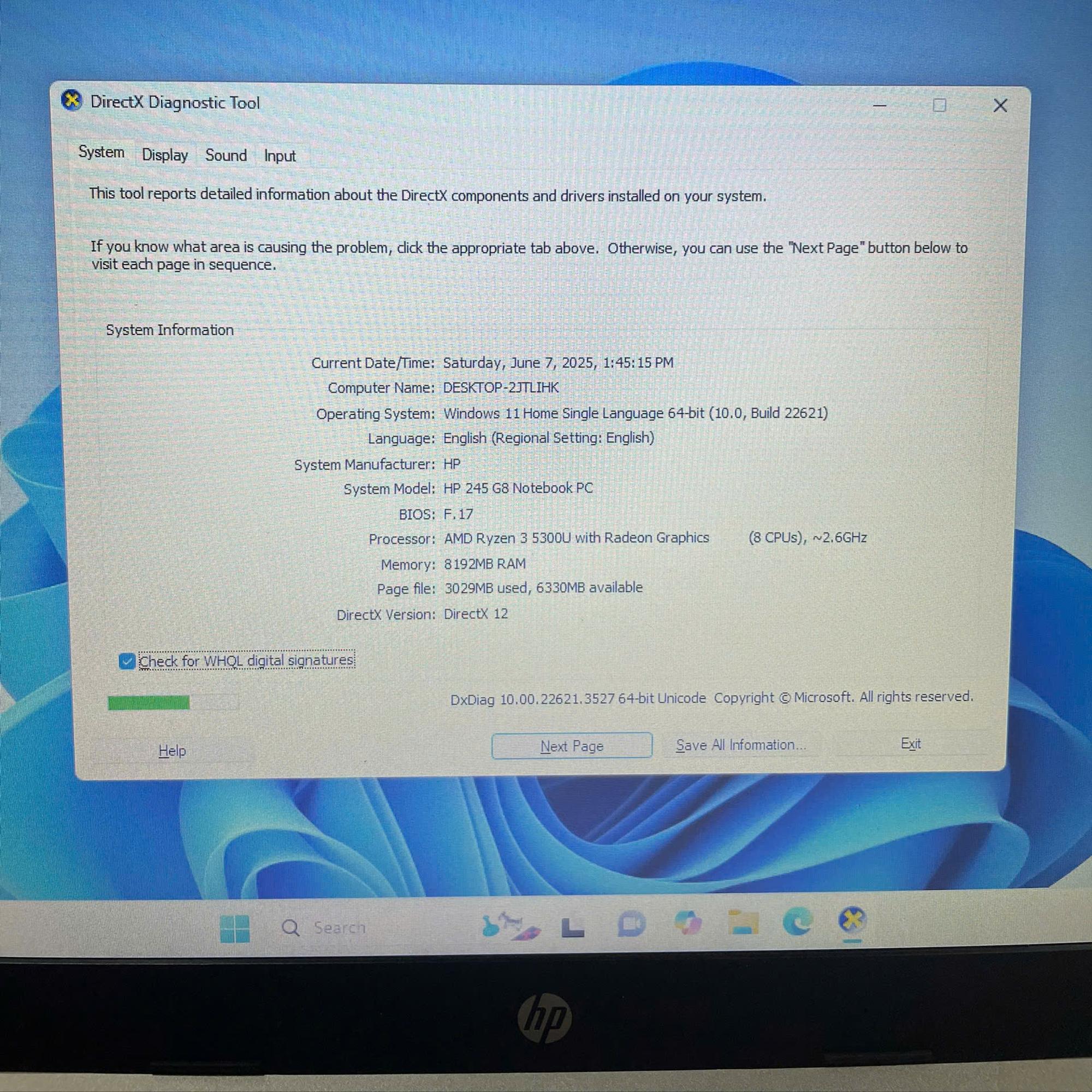 Laptop HP Ryzen 3 5300u Ram 8GB 512GB SSD Màn 14inch HD-duoc-ban-tai-Vi Tính Kim Trân