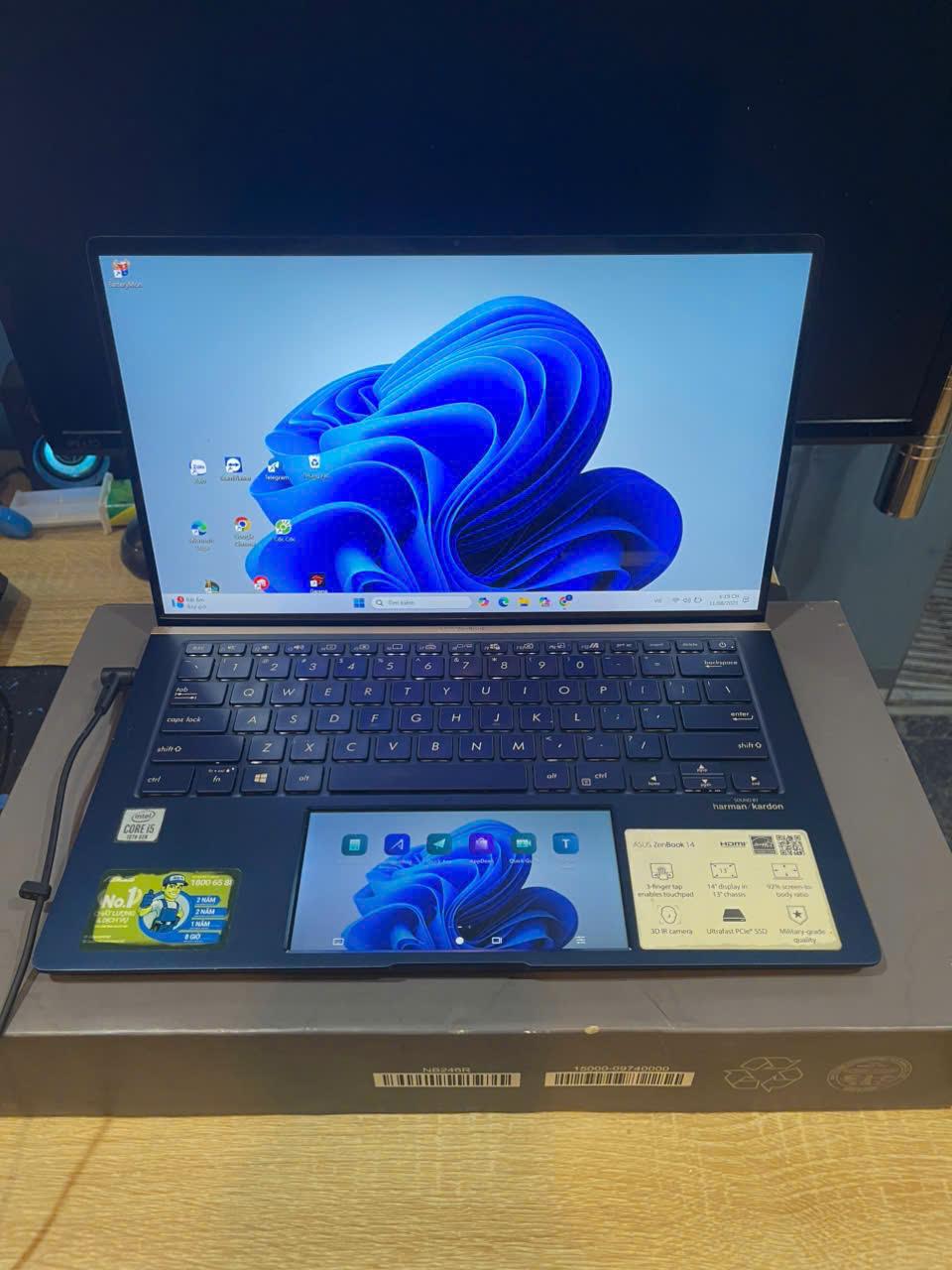 Asus Zenbook i5 10th Ram 8GB 512GB SSD Màn hình 14inch FHD IPS Có Box-duoc-ban-tai-Vi Tính Kim Trân