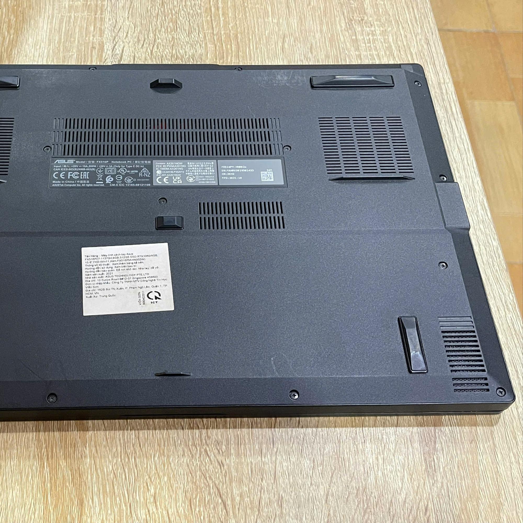 Asus TUF Dash i7 11th Ram 16GB 512GB SSD Card RTX 3060 Màn 15.6inch FHD 144Hz-duoc-ban-tai-Vi Tính Kim Trân