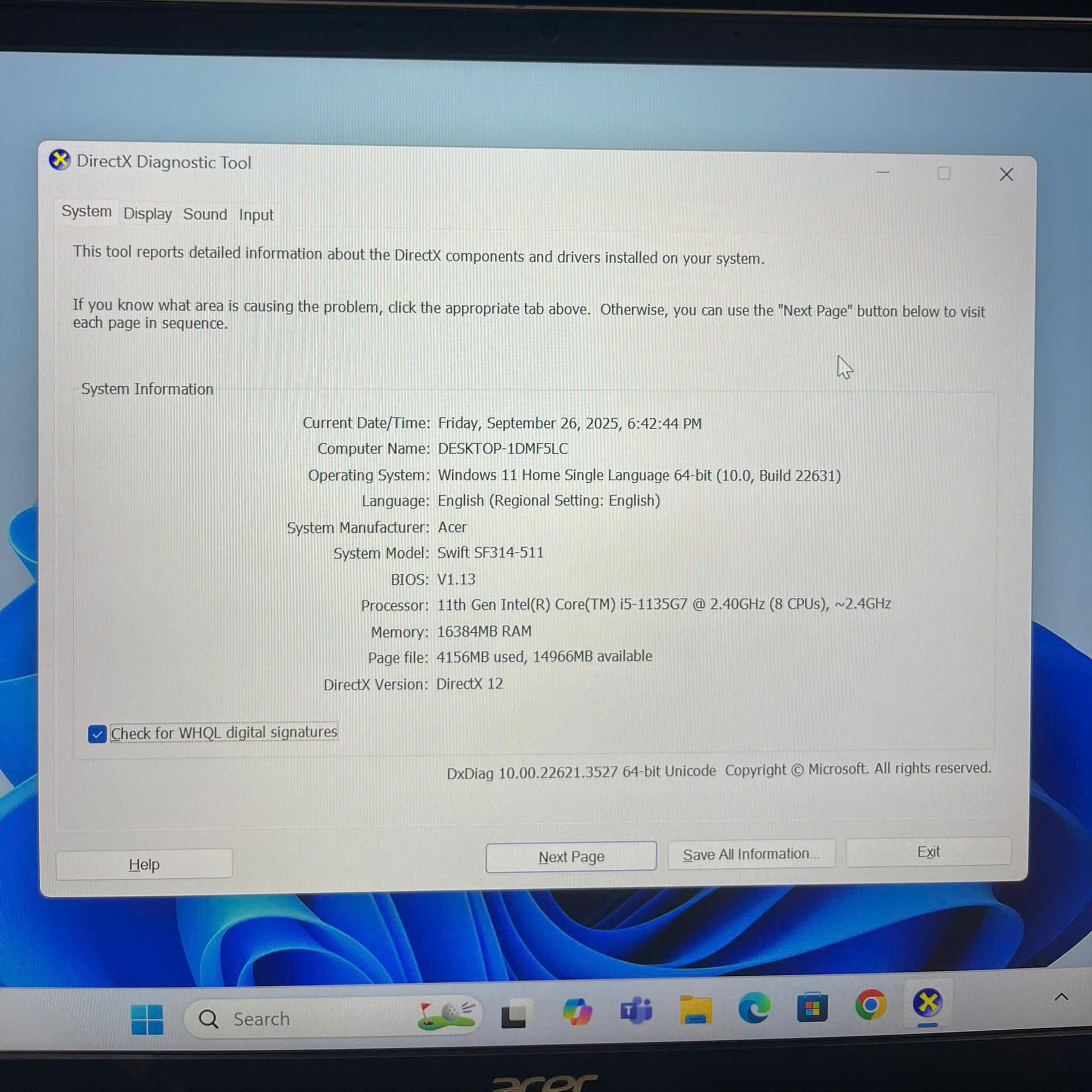 Acer i5 11th Ram 16GB SSD 512GB Màn 14inch FHD-duoc-ban-tai-Vi Tính Kim Trân