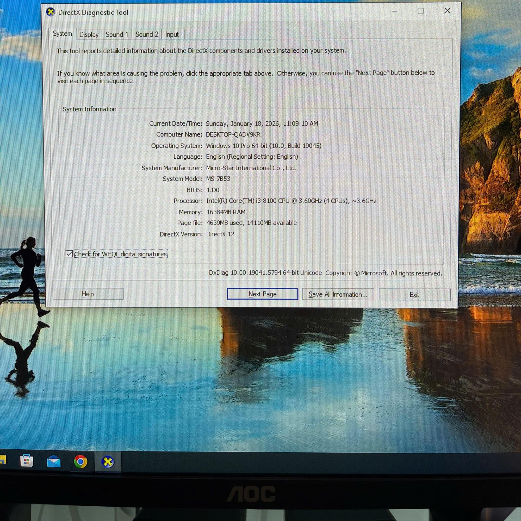 PC MSI Core i3 8th Ram 16GB SSD 256GB SSD Card GTX 650 Màn 24inch FHD -duoc-ban-tai-Vi Tính Kim Trân