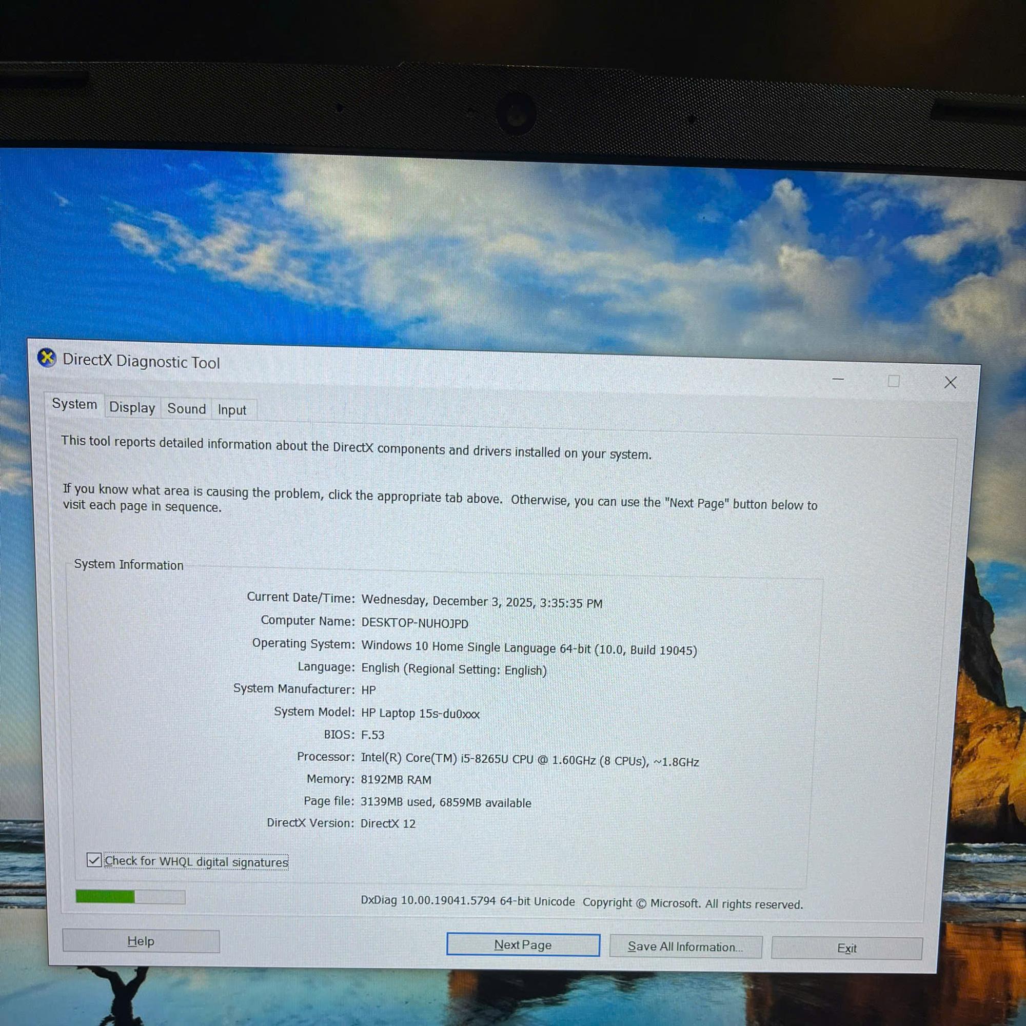 HP i5 8th Ram 8GB 256GB SSD Màn 15.6inch FHD-duoc-ban-tai-Vi Tính Kim Trân