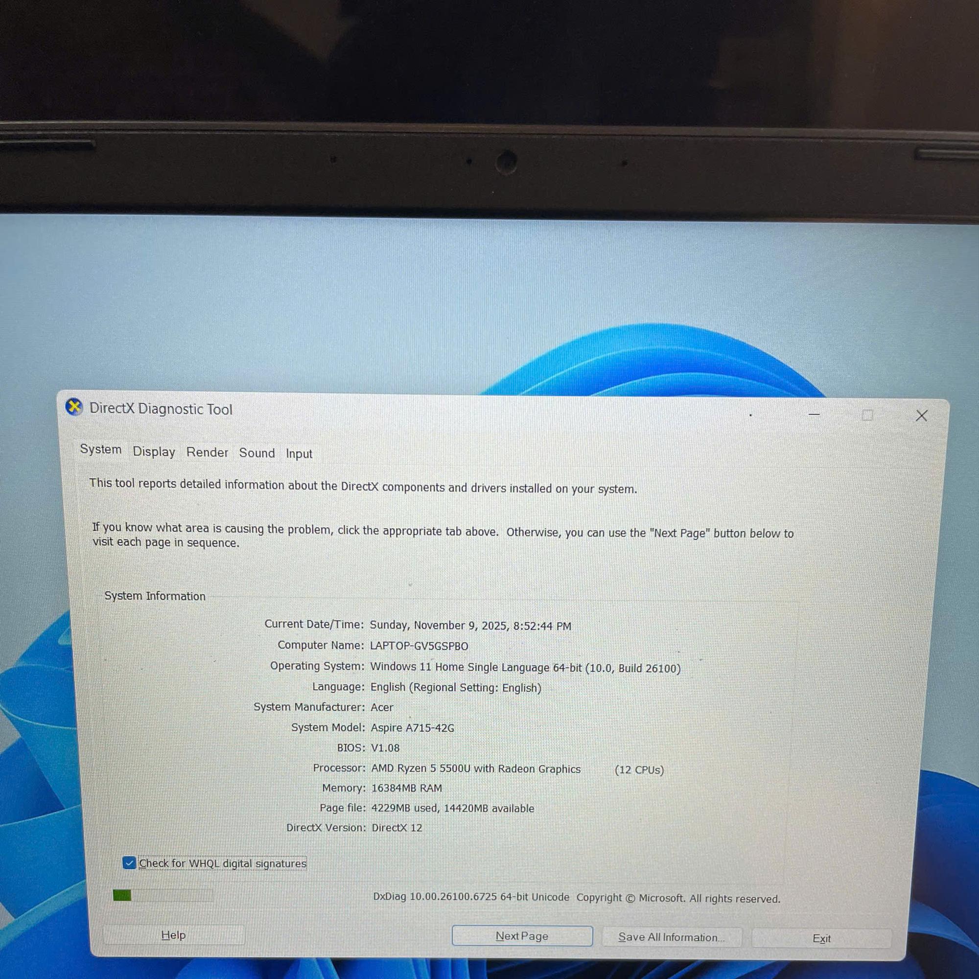 Acer Aspire Ryzen 5 5500U Ram 16GB 256GB SSD Card GTX 1650 Màn 15.6inch FHD IPS -duoc-ban-tai-Vi Tính Kim Trân