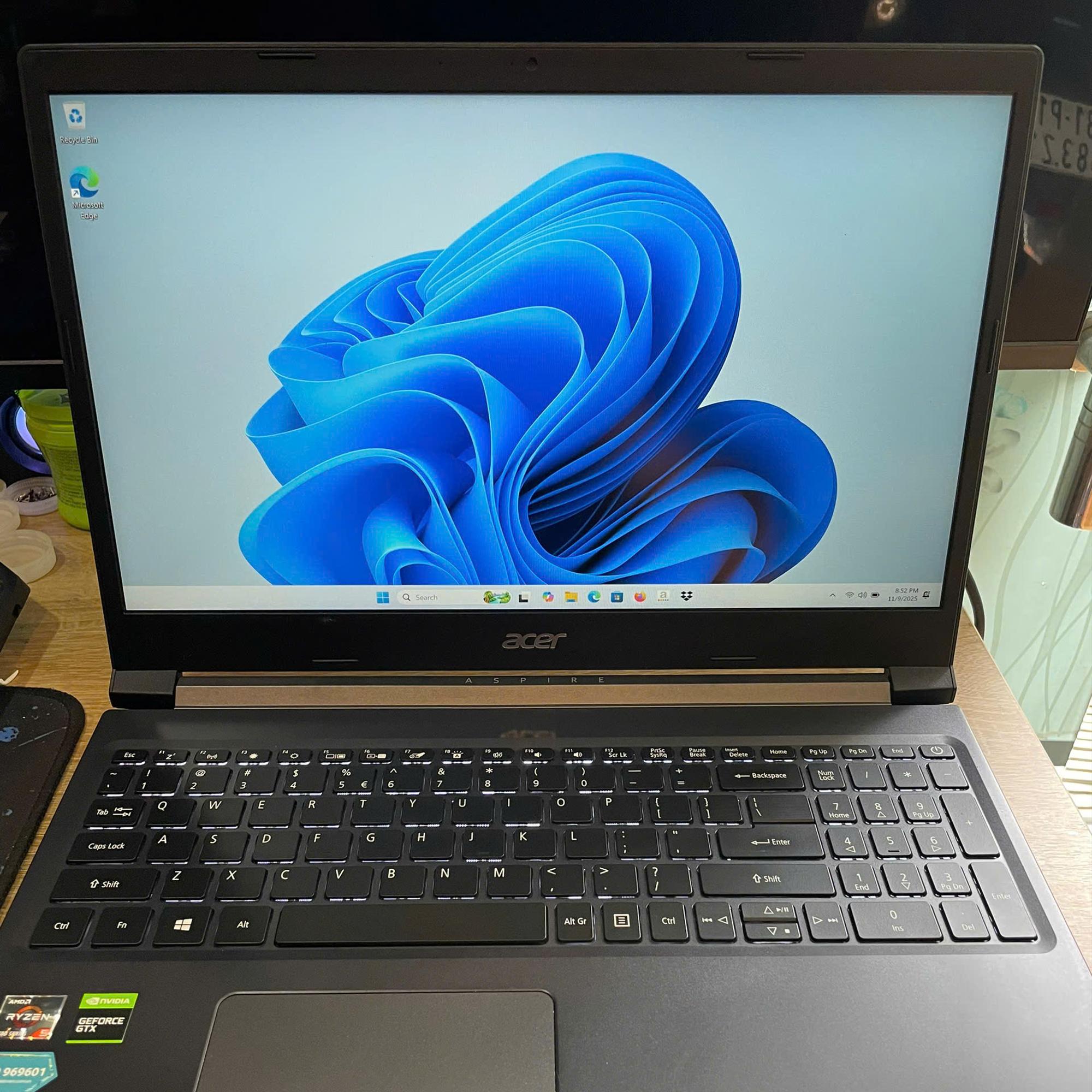 Acer Aspire Ryzen 5 5500U Ram 16GB 256GB SSD Card GTX 1650 Màn 15.6inch FHD IPS -duoc-ban-tai-Vi Tính Kim Trân