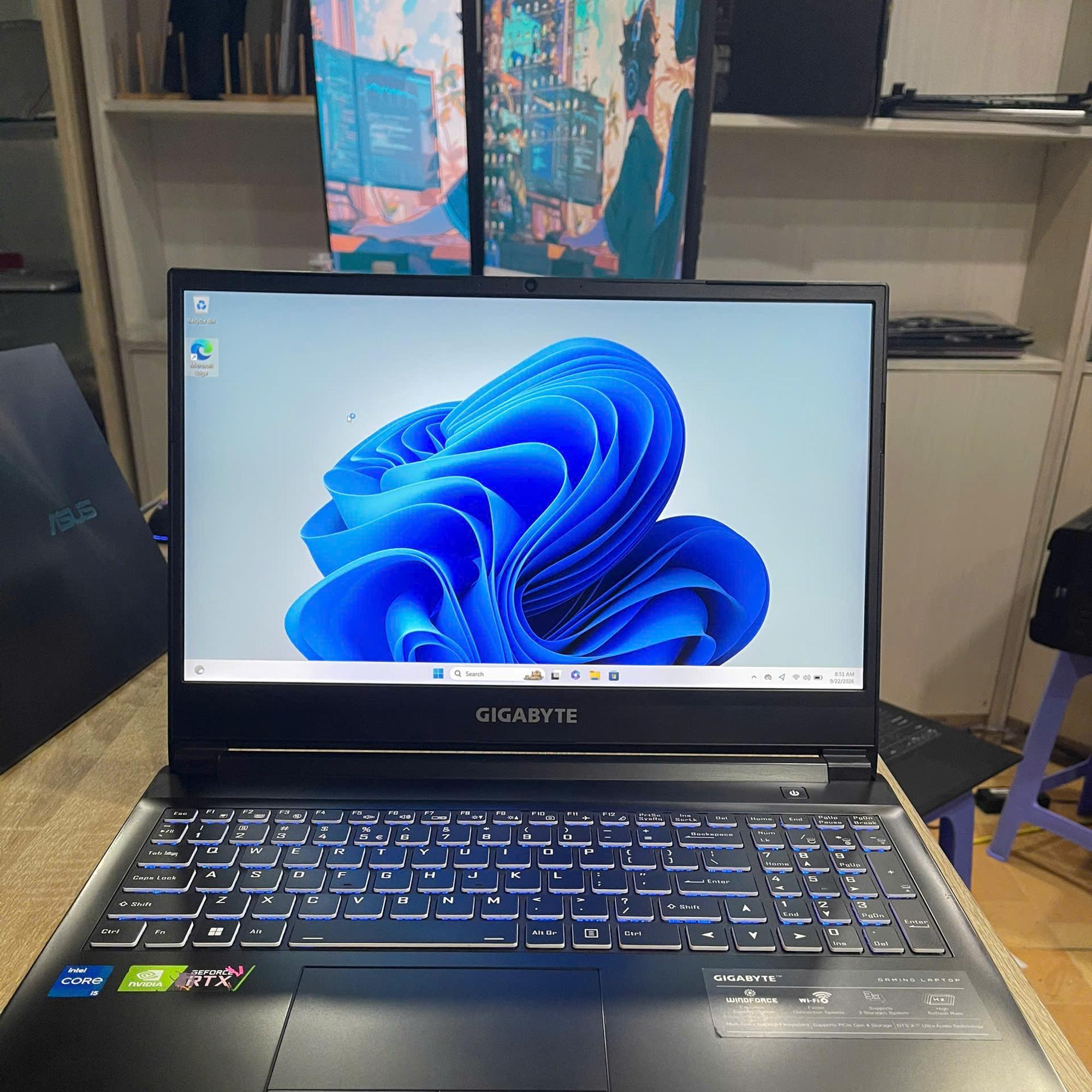 Gigabyte i5 11th Ram 16GB 512GB NVMe Card RTX 3050 Màn 15.6inch FHD 144Hz-duoc-ban-tai-Vi Tính Kim Trân